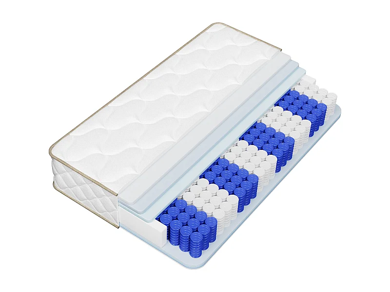 Taschenfederkernmatratze 90 x 200 cm,7-Zonen Matratze mit Spannbettlaken,,Stärke 22 cm,Härtegrad 3,Federkernmatratze,Rückenentlastung,Memory Schaum,Atmungsaktiv