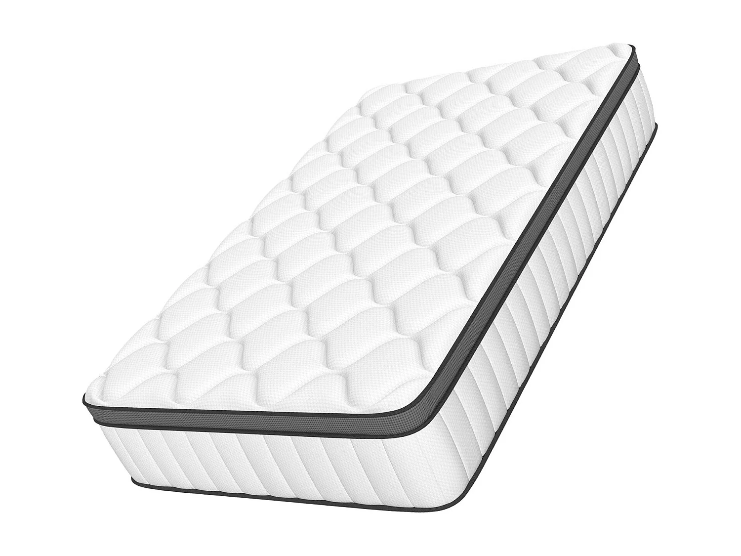 Taschenfederkernmatratze 90 x 200 cm - 7 Komfortzonen - Rückenentlastung - Stärke 25 cm - H3 - Memory Schaum - mit Spannbettlaken - Atmungsaktiv - Weiß