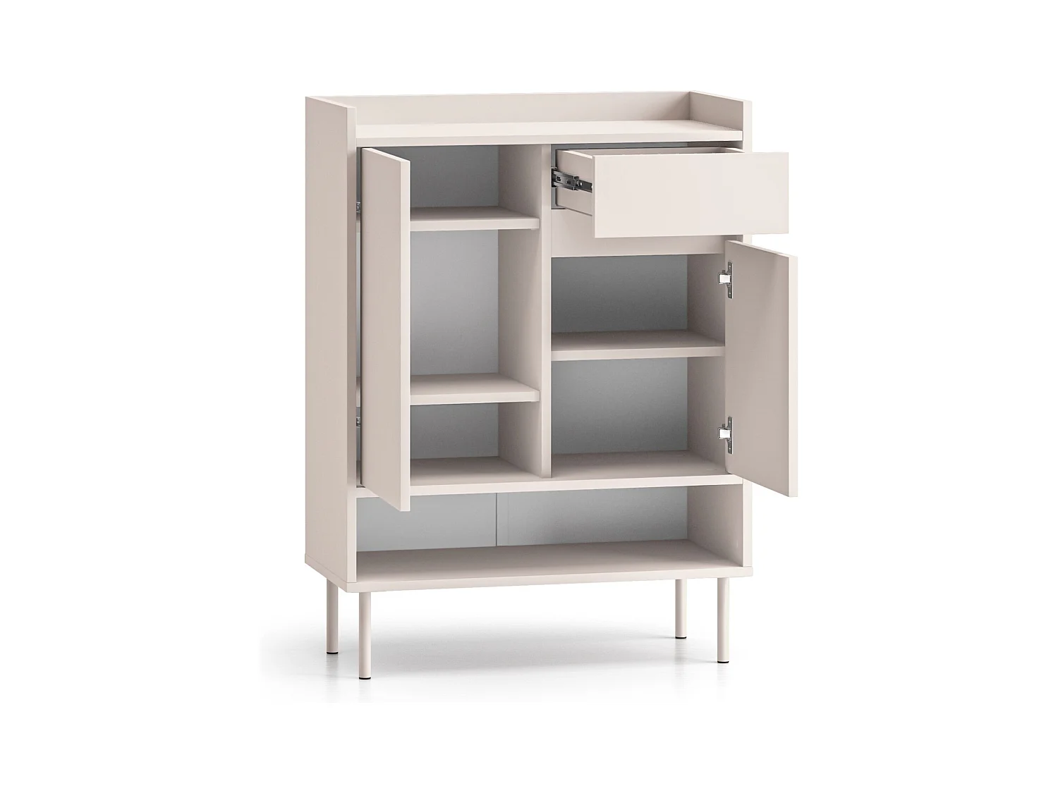 Schoenenkast met vakken en lade – greige – 70 cm – DIOCE