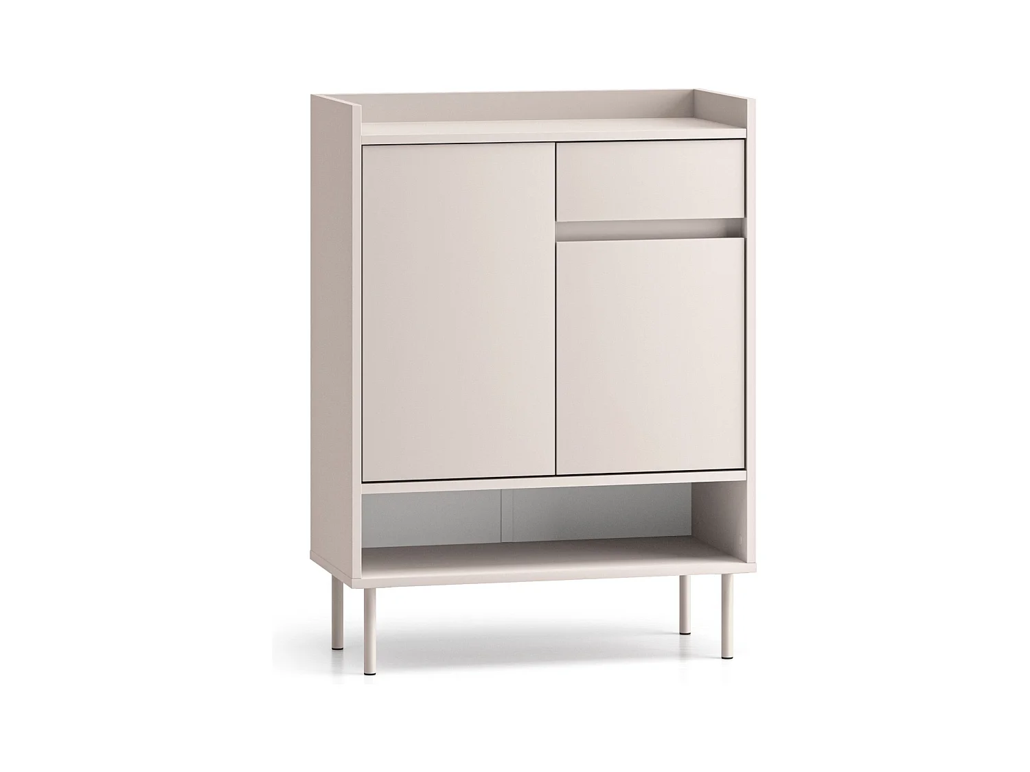 Schoenenkast met vakken en lade – greige – 70 cm – DIOCE