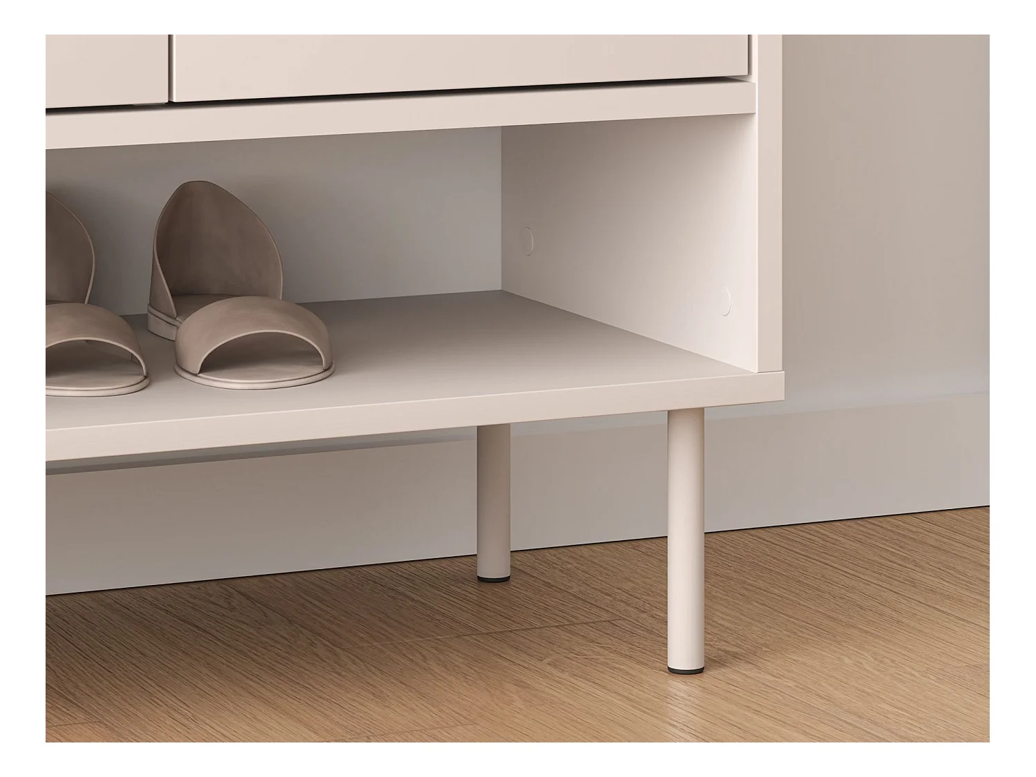 Schoenenkast met vakken en lade – greige – 70 cm – DIOCE