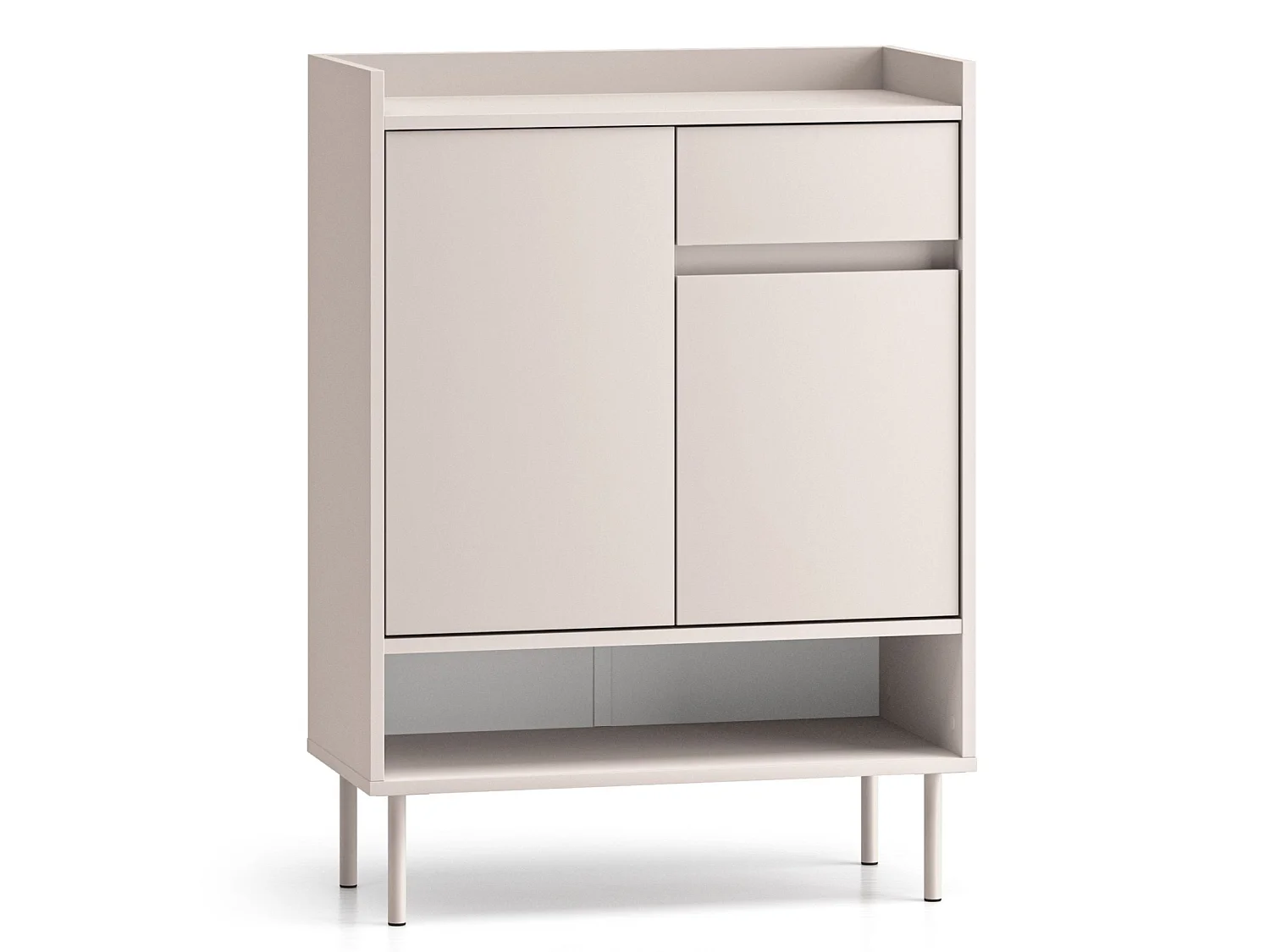 Schuhschrank mit Fächern und Schublade – Kaschmirgrau – 70 cm – DIOCE