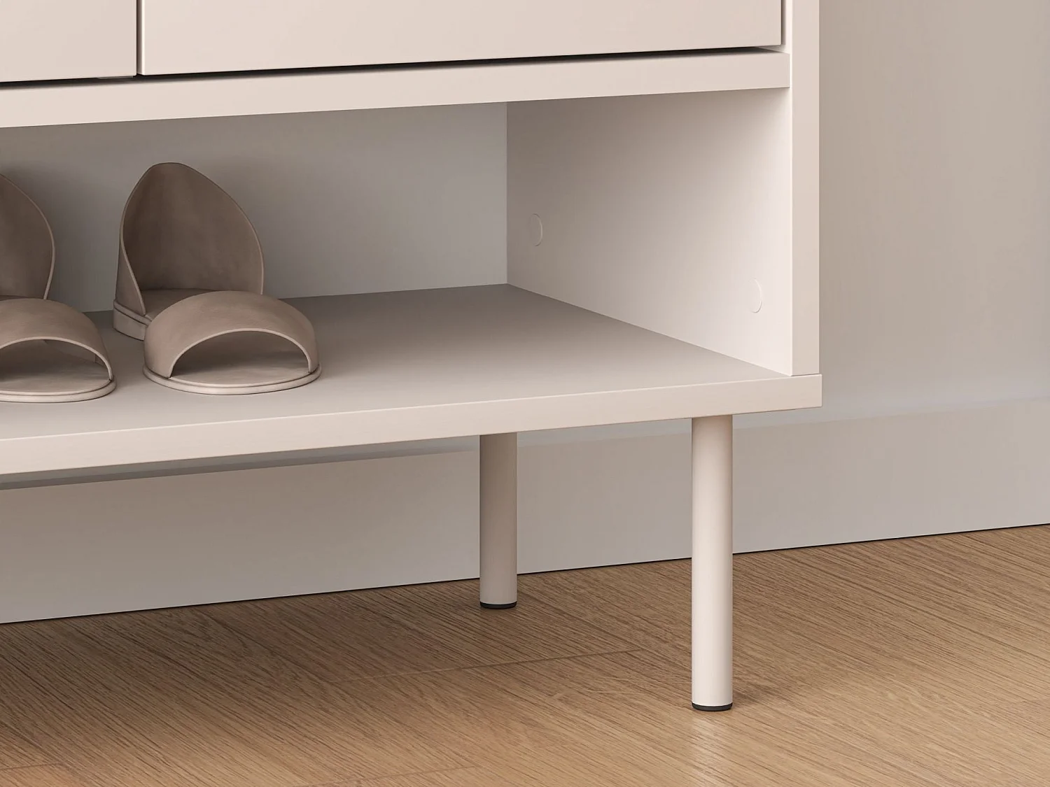 Schuhschrank mit Fächern und Schublade – Kaschmirgrau – 70 cm – DIOCE