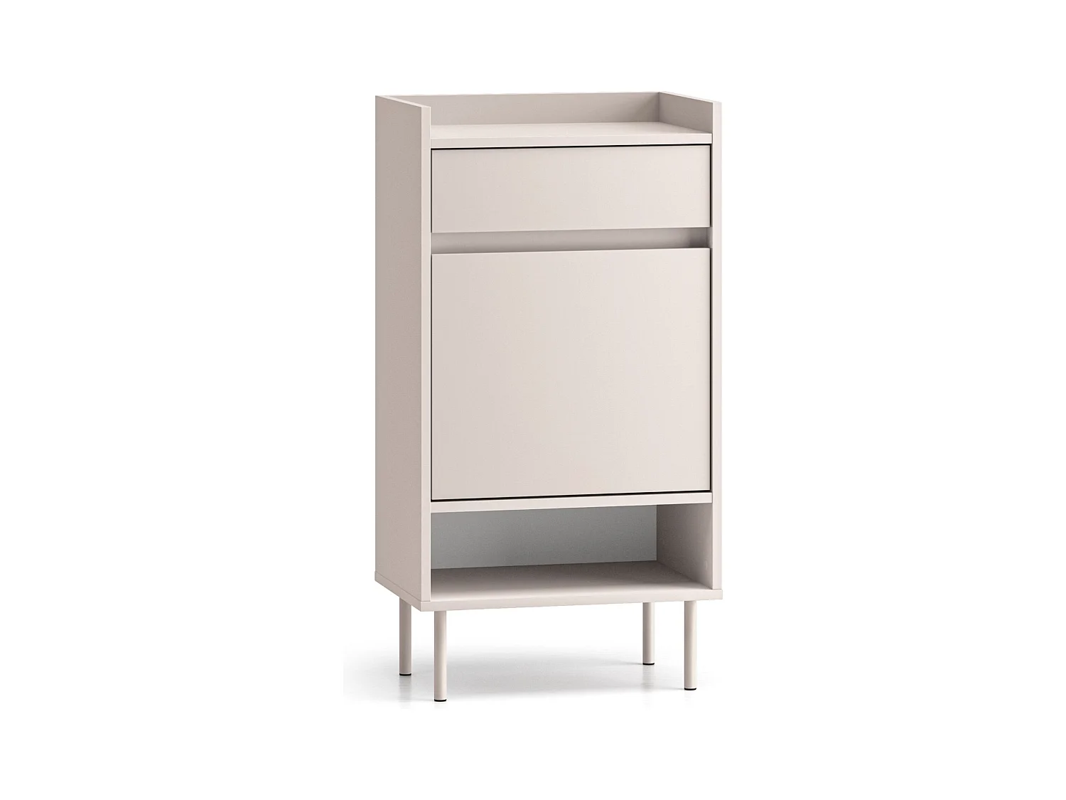 Meuble à chaussures avec compartiments et tiroir – greige – 50 cm – DIOCE