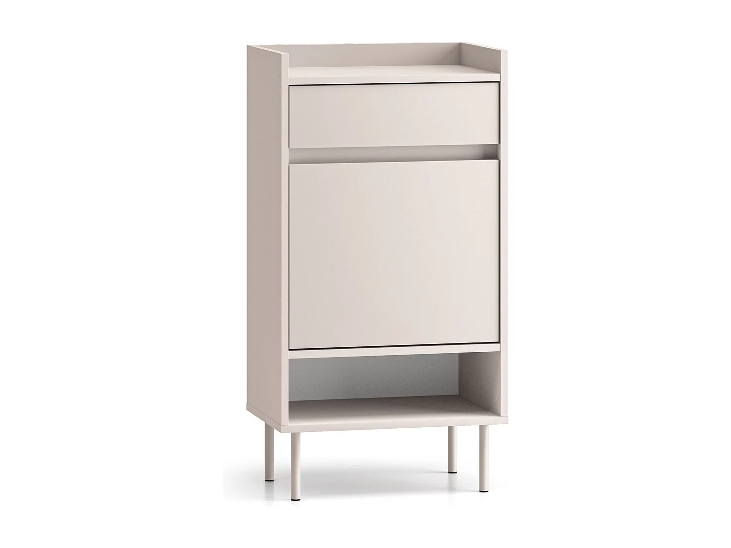 Meuble à chaussures avec compartiments et tiroir – greige – 50 cm – DIOCE