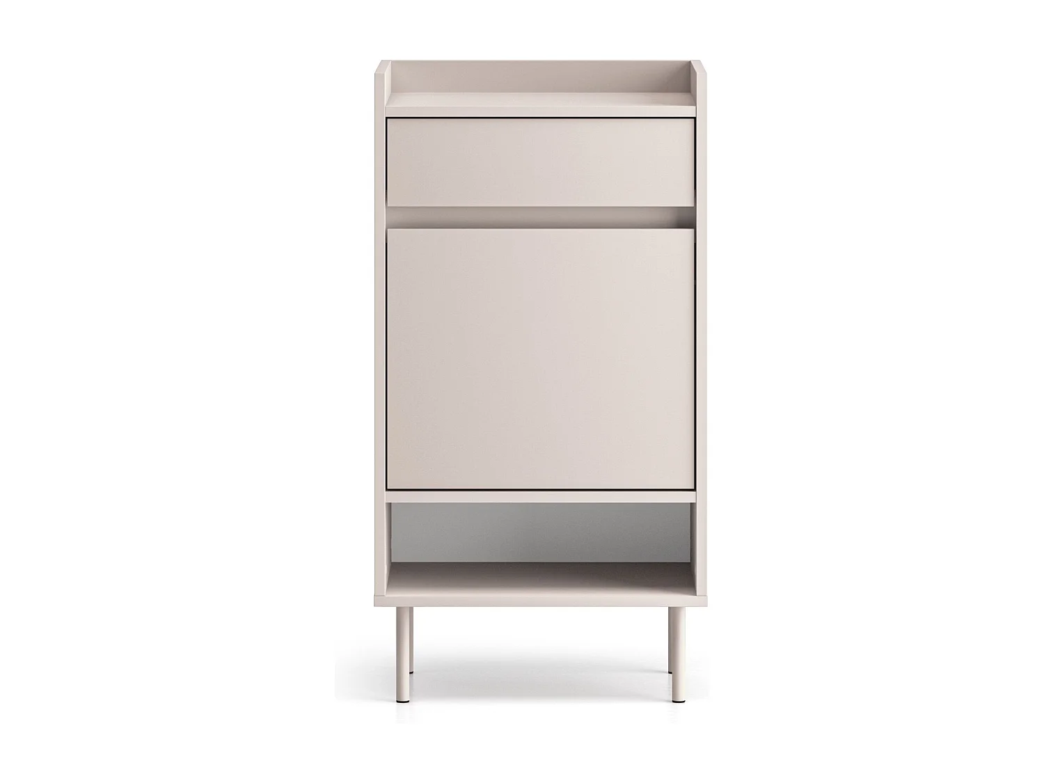 Meuble à chaussures avec compartiments et tiroir – greige – 50 cm – DIOCE