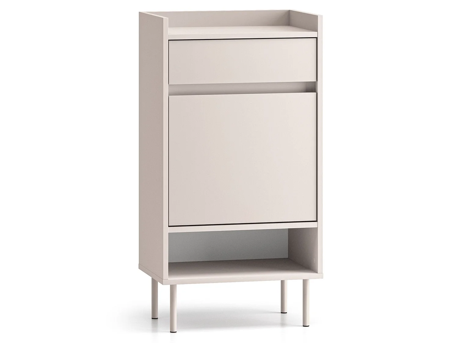 Schuhschrank mit Fächern und Schublade – Kaschmirgrau – 50 cm – DIOCE