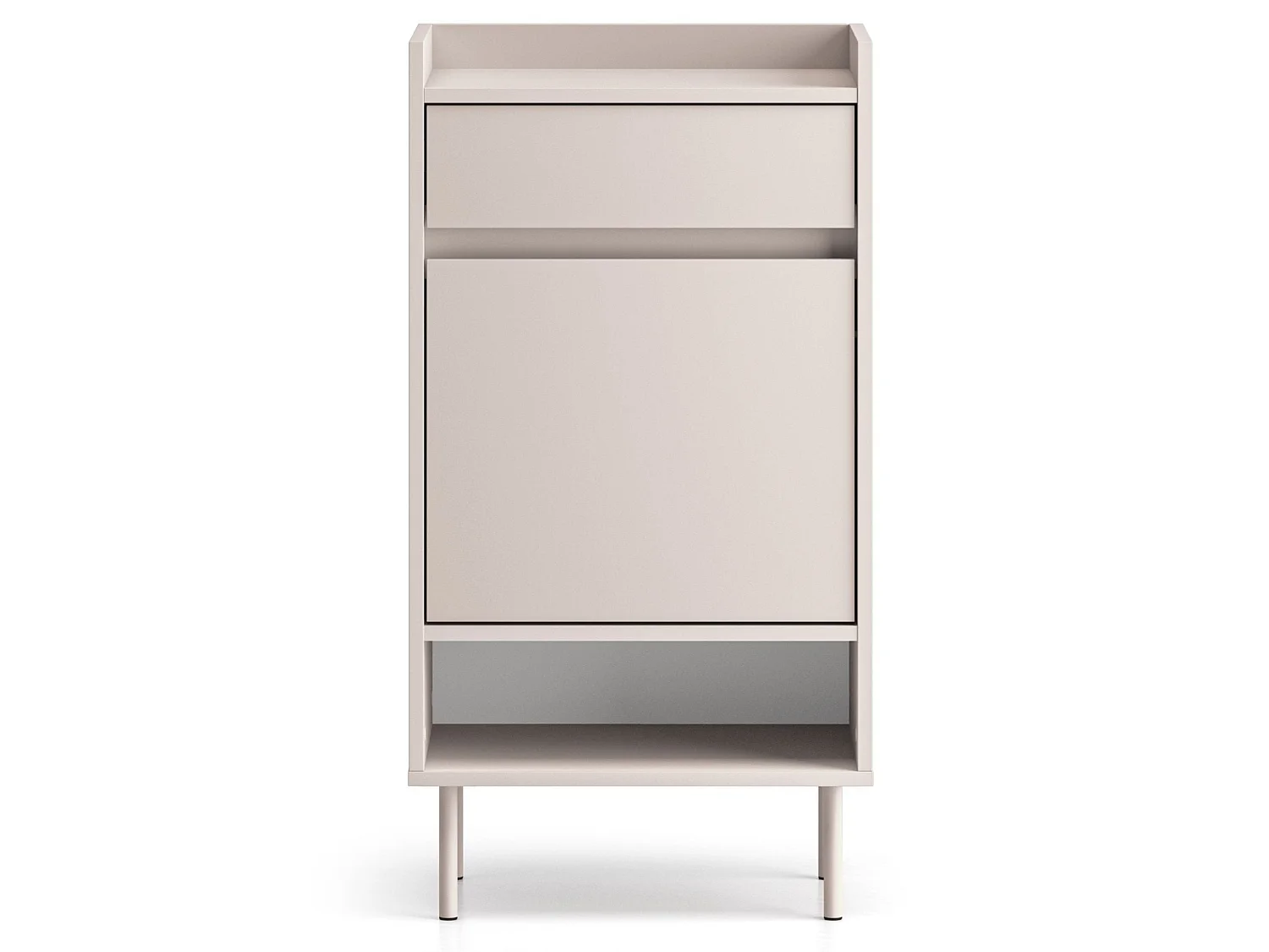 Schuhschrank mit Fächern und Schublade – Kaschmirgrau – 50 cm – DIOCE