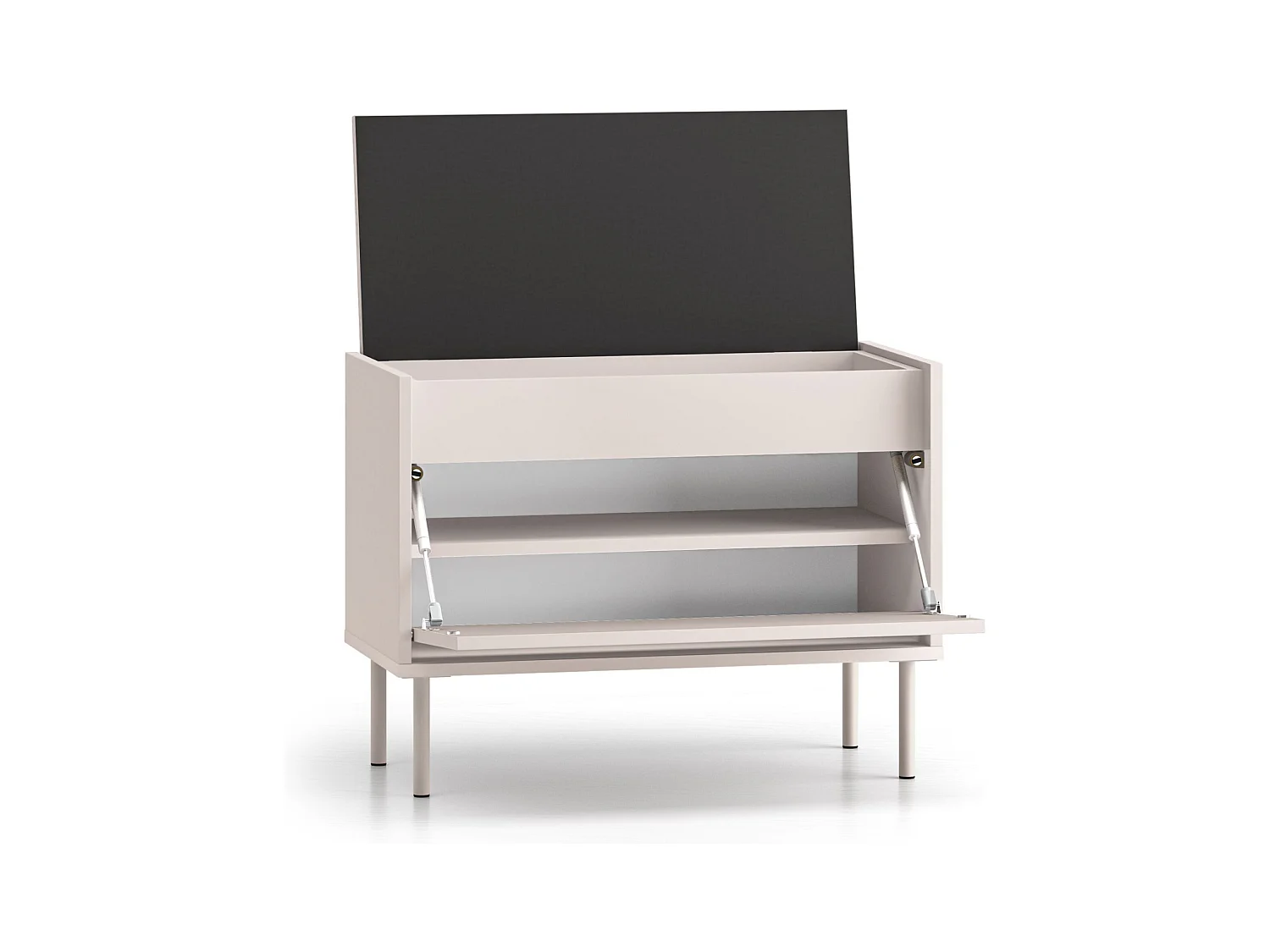 Panchina portascarpe con ribalta – greige – 69 cm – DIOCE