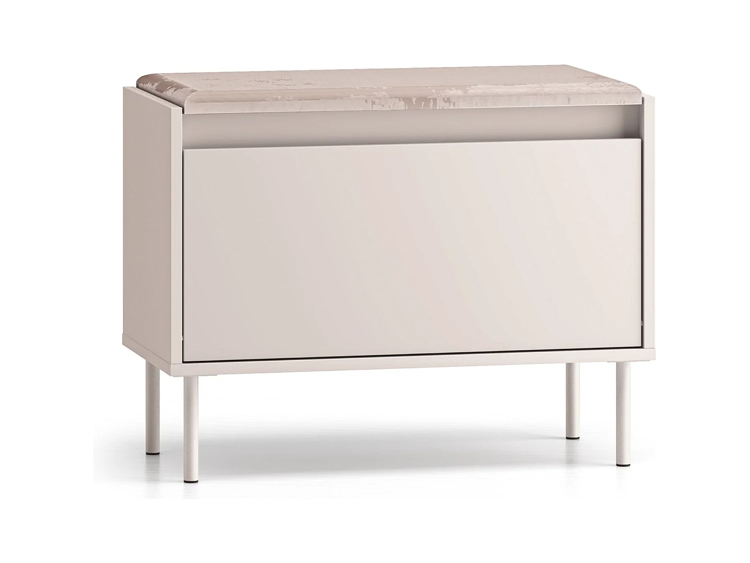 Panchina portascarpe con ribalta – greige – 69 cm – DIOCE