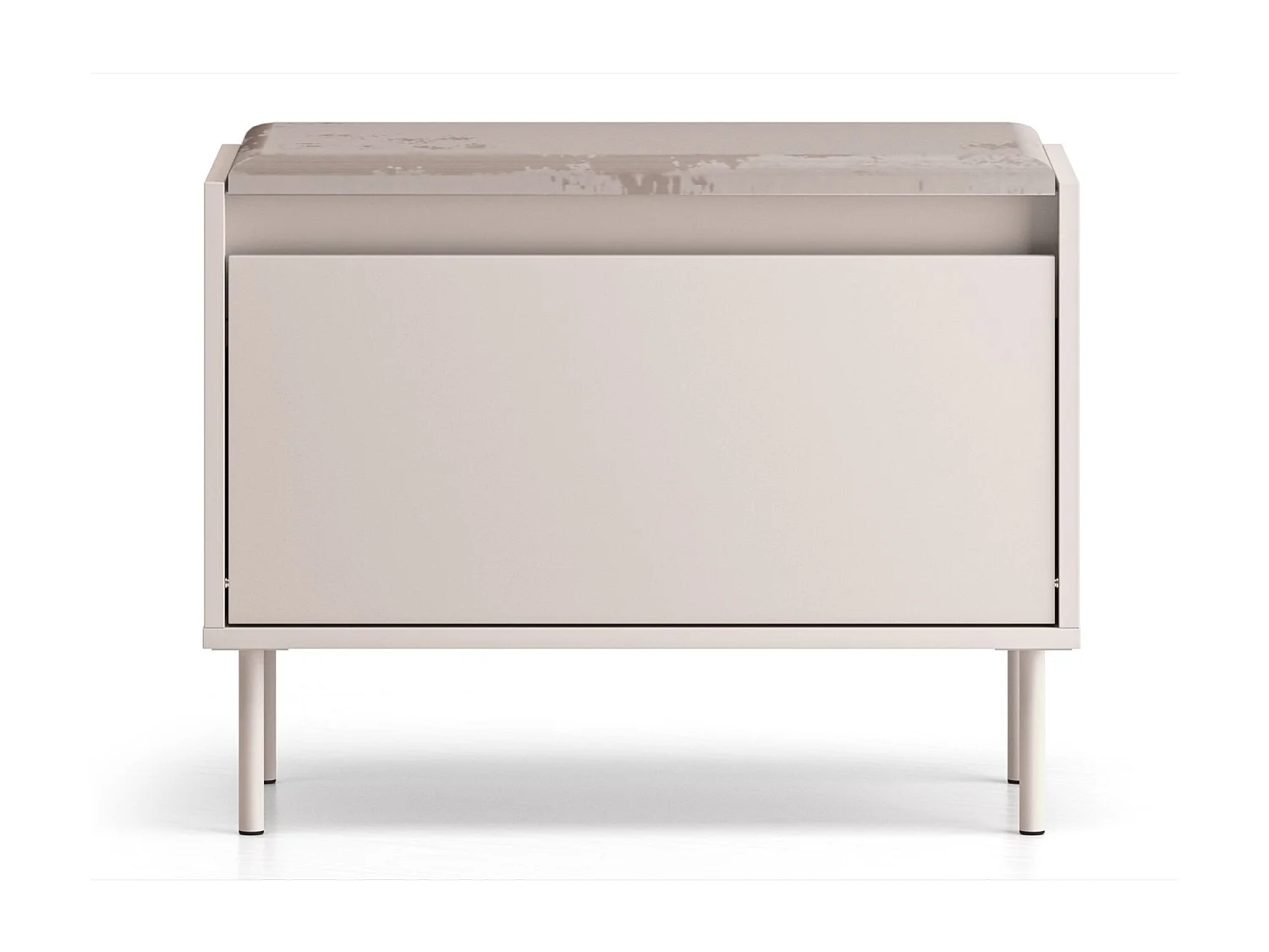 Banc à chaussures avec abattant – greige – 69 cm – DIOCE