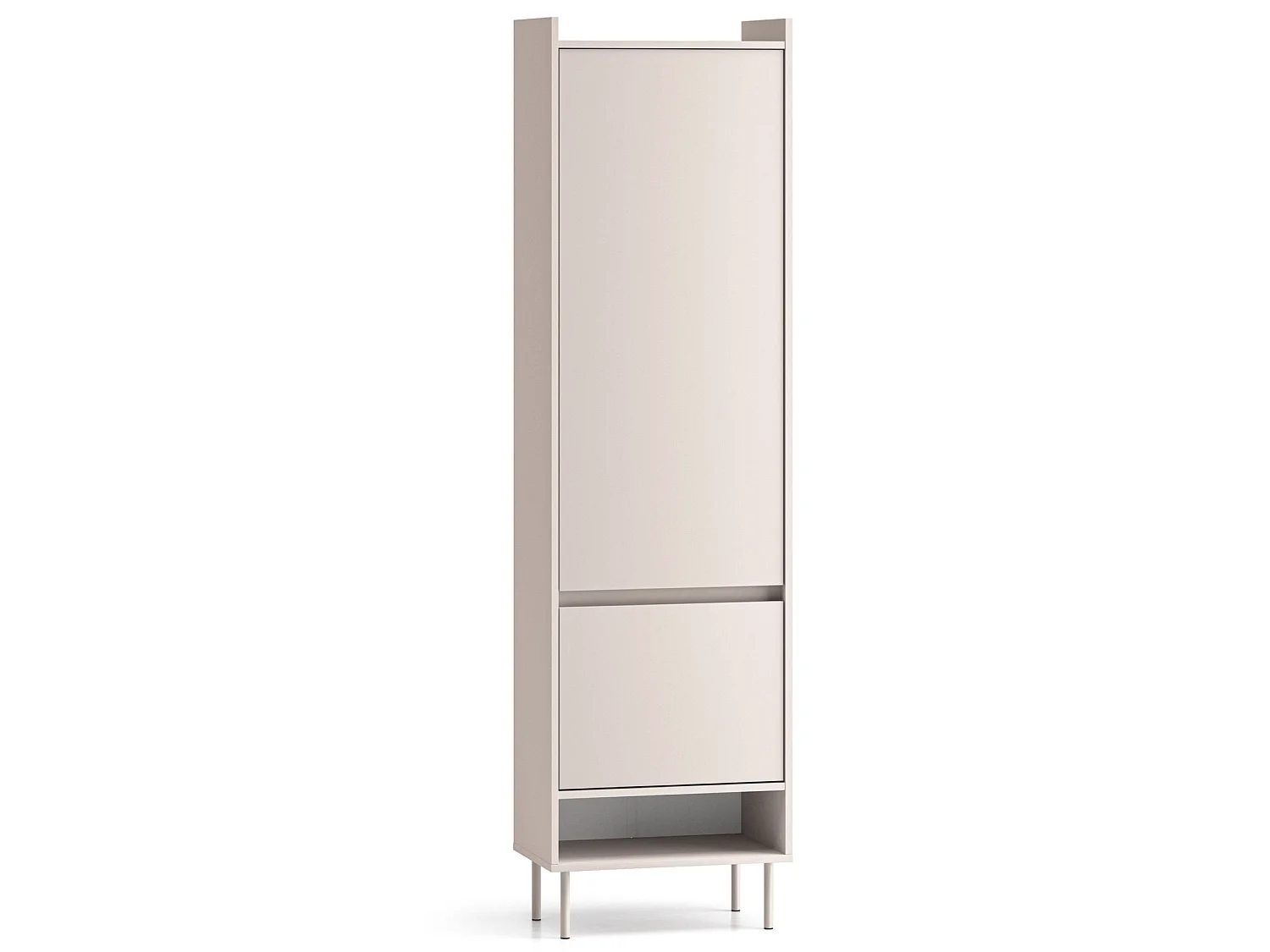 2-deurs kledingkast met kledingroede en legplank – greige – 54 cm – Dioce