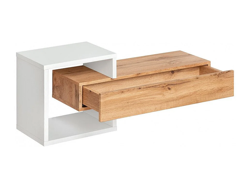 Konsola wisząca EASY 100x40 dąb wotan/biała