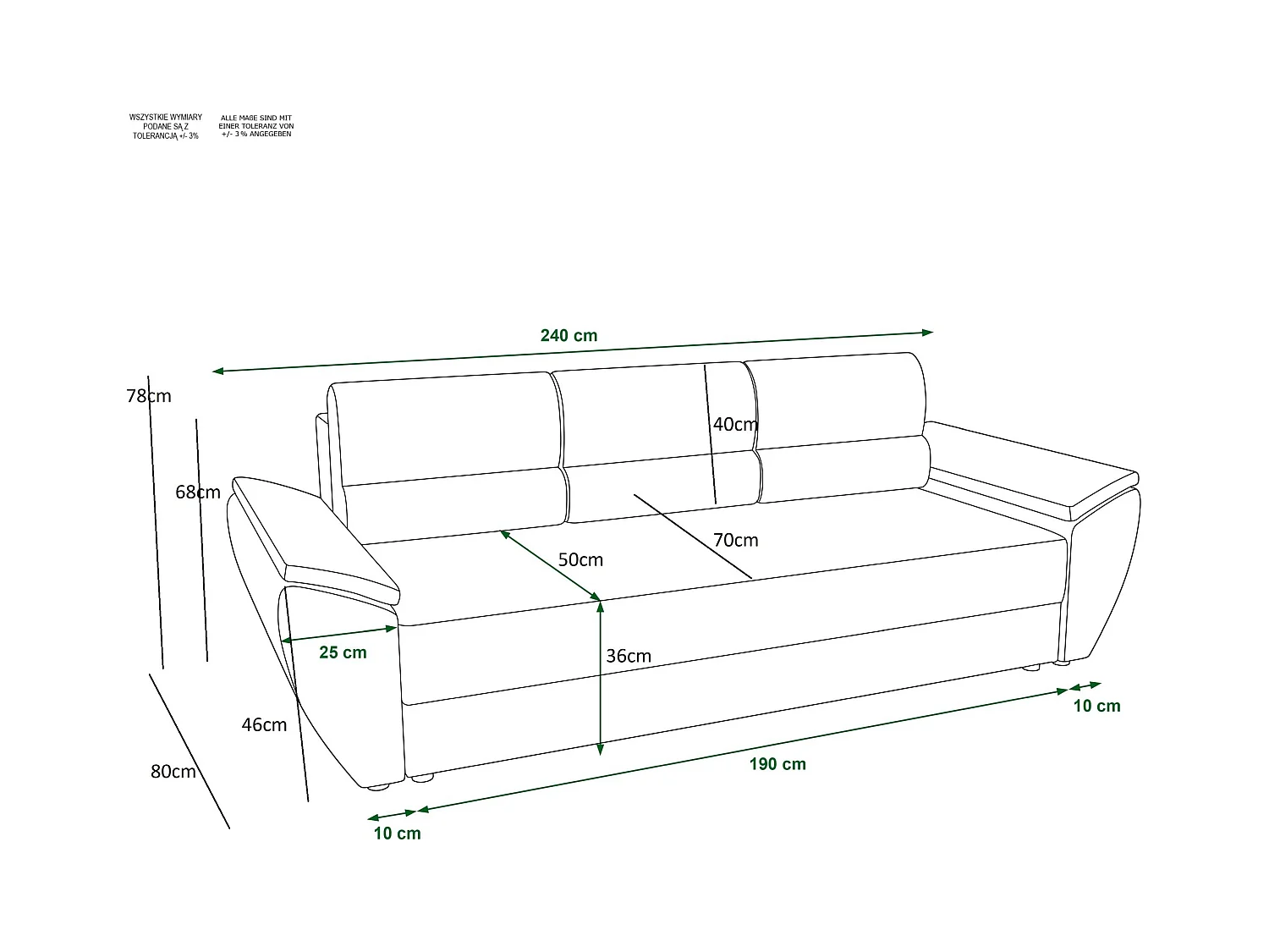 BEDANTE CANAPÉ ZEUS avec fonction lit MONOLITH 02 Beige avec espace de rangement, coffre de lit, canapé de salon, sofa, canapé-lit, canapé avec coffre