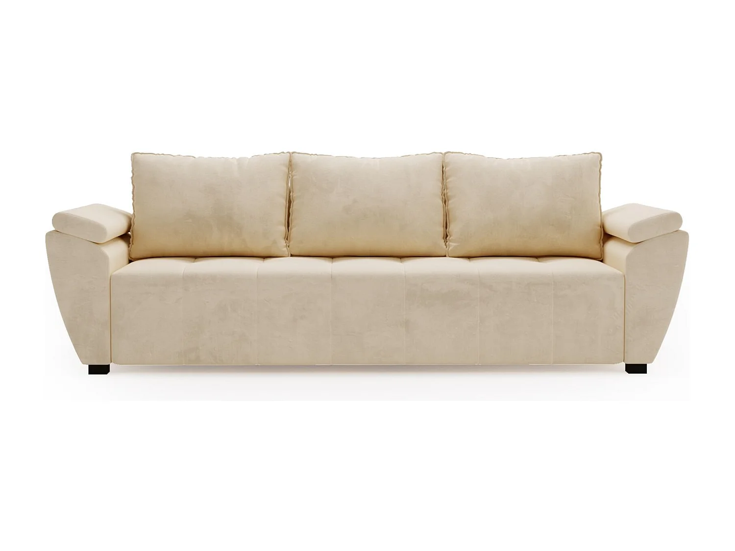BEDANTE SOFA ZEUS mit Schlaffunktion MONOLITH 02 Beige mit Stauraum Bettkasten Wohnzimmersofa Couch Sofa Bettsofa Bettkasten Bettcouch