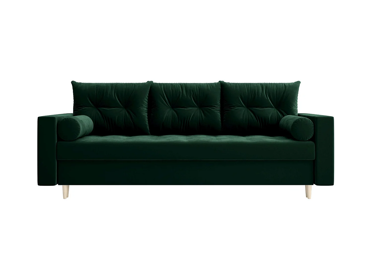 BEDANTE CANAPÉ SKANDI avec fonction lit ITAKA 10 Vert avec espace de rangement, coffre de lit, canapé de salon, sofa, canapé-lit, canapé avec coffre