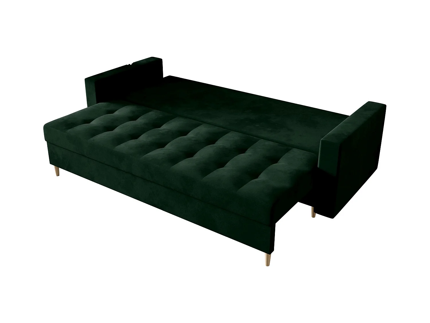 BEDANTE CANAPÉ SKANDI avec fonction lit ITAKA 10 Vert avec espace de rangement, coffre de lit, canapé de salon, sofa, canapé-lit, canapé avec coffre