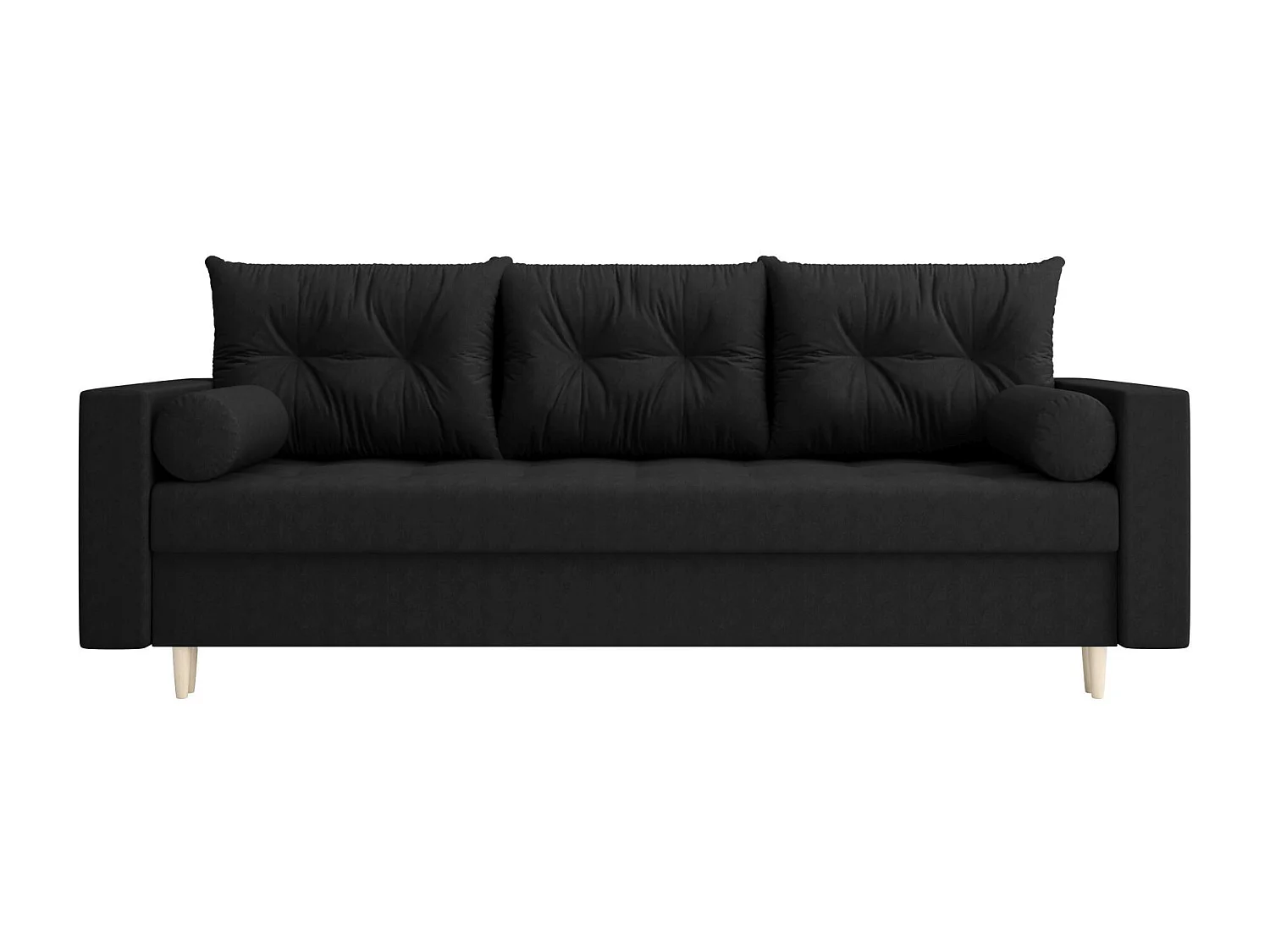 BEDANTE CANAPÉ SKANDI avec fonction lit COSMIC 100 Noir avec espace de rangement, coffre de lit, canapé de salon, sofa, canapé-lit, canapé avec coffre