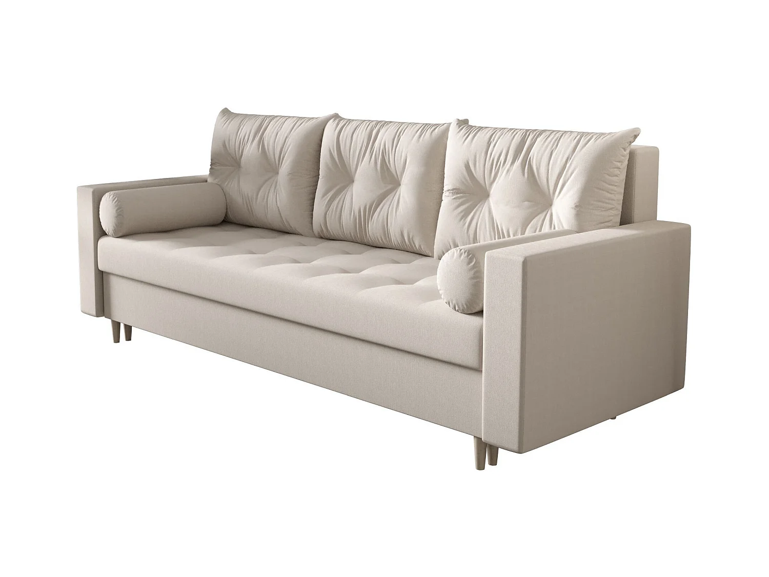 BEDANTE CANAPÉ SKANDI avec fonction lit COSMIC 10 Beige avec espace de rangement, coffre de lit, canapé de salon, sofa, canapé-lit, canapé avec coffre