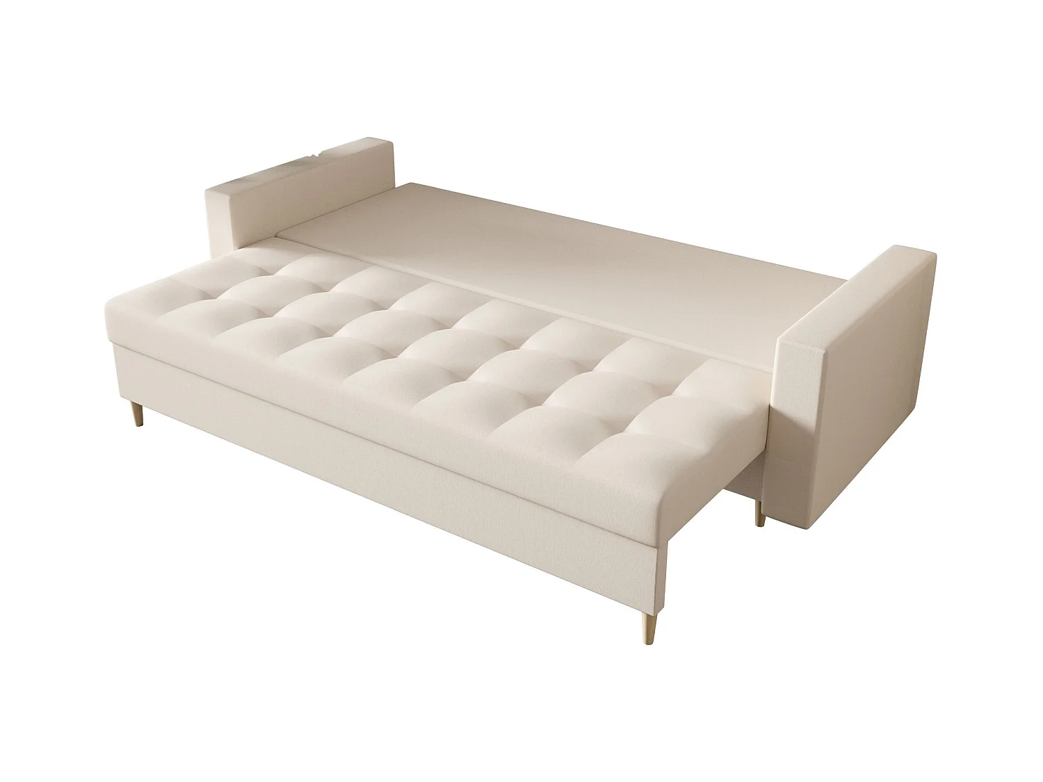 BEDANTE CANAPÉ SKANDI avec fonction lit COSMIC 10 Beige avec espace de rangement, coffre de lit, canapé de salon, sofa, canapé-lit, canapé avec coffre