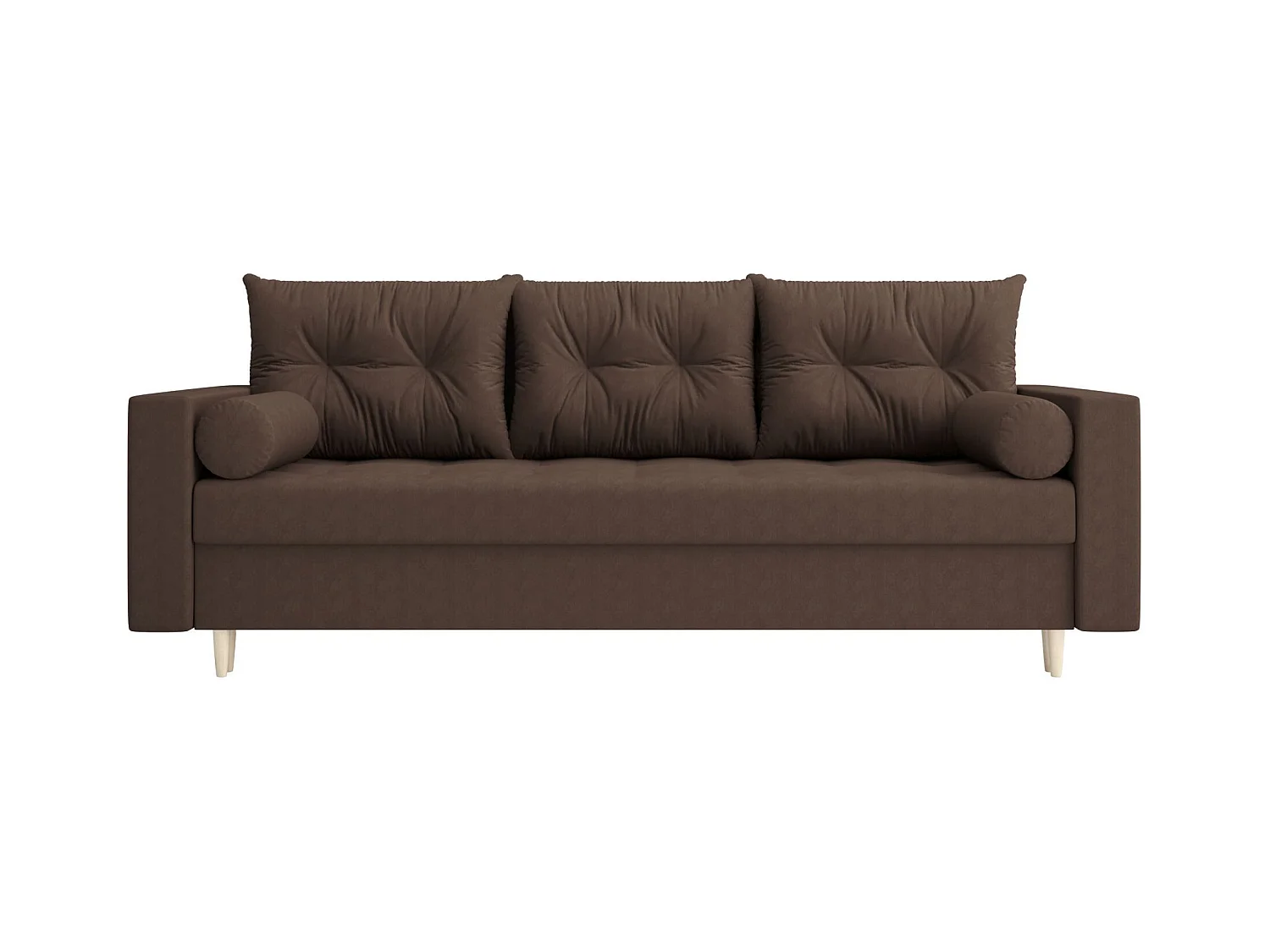 BEDANTE CANAPÉ SKANDI avec fonction lit COSMIC 800 Marron avec espace de rangement, coffre de lit, canapé de salon, sofa, canapé-lit, canapé avec coffre