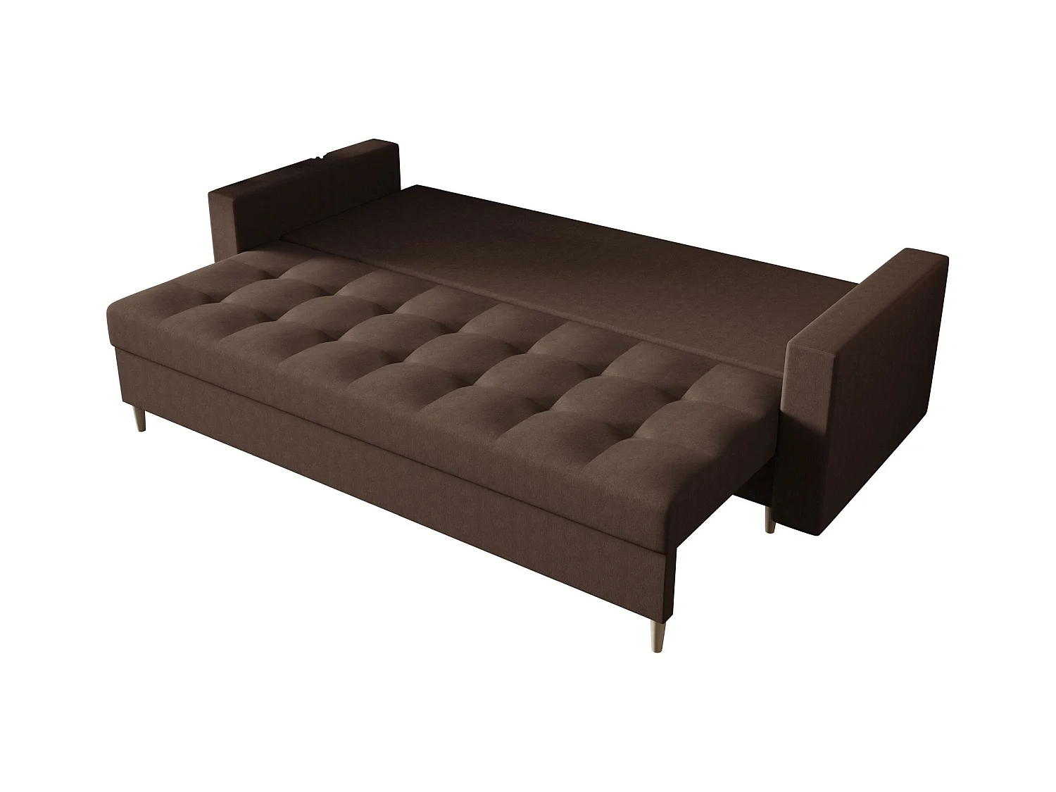 BEDANTE CANAPÉ SKANDI avec fonction lit COSMIC 800 Marron avec espace de rangement, coffre de lit, canapé de salon, sofa, canapé-lit, canapé avec coffre