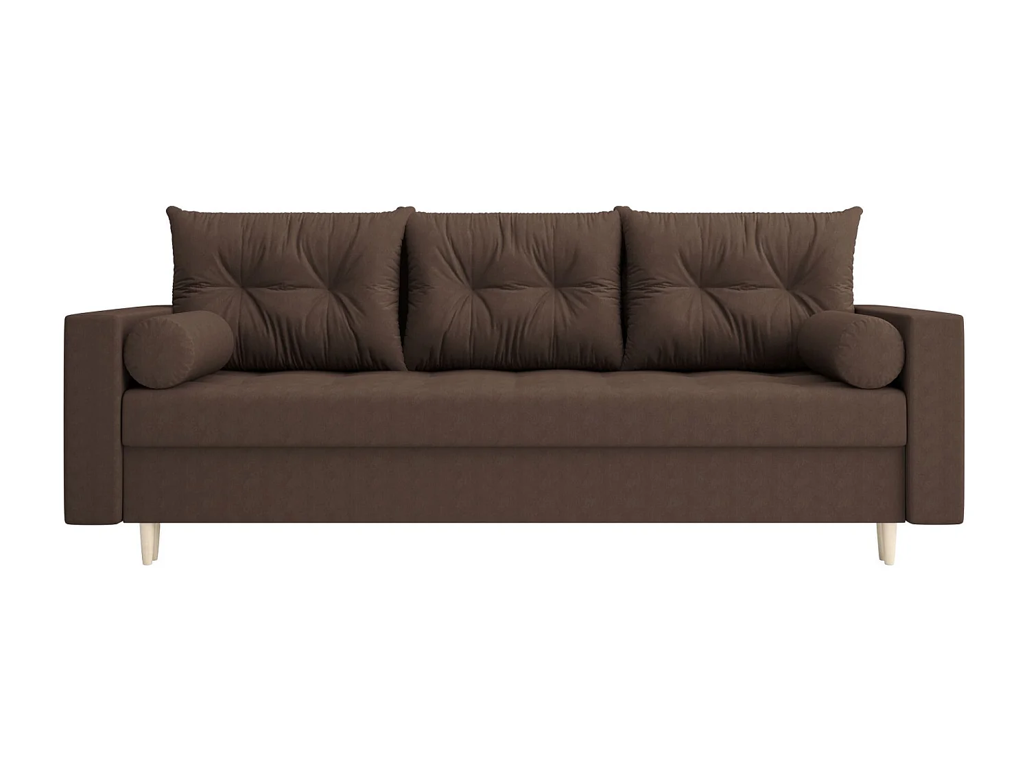 BEDANTE CANAPÉ SKANDI avec fonction lit COSMIC 800 Marron avec espace de rangement, coffre de lit, canapé de salon, sofa, canapé-lit, canapé avec coffre