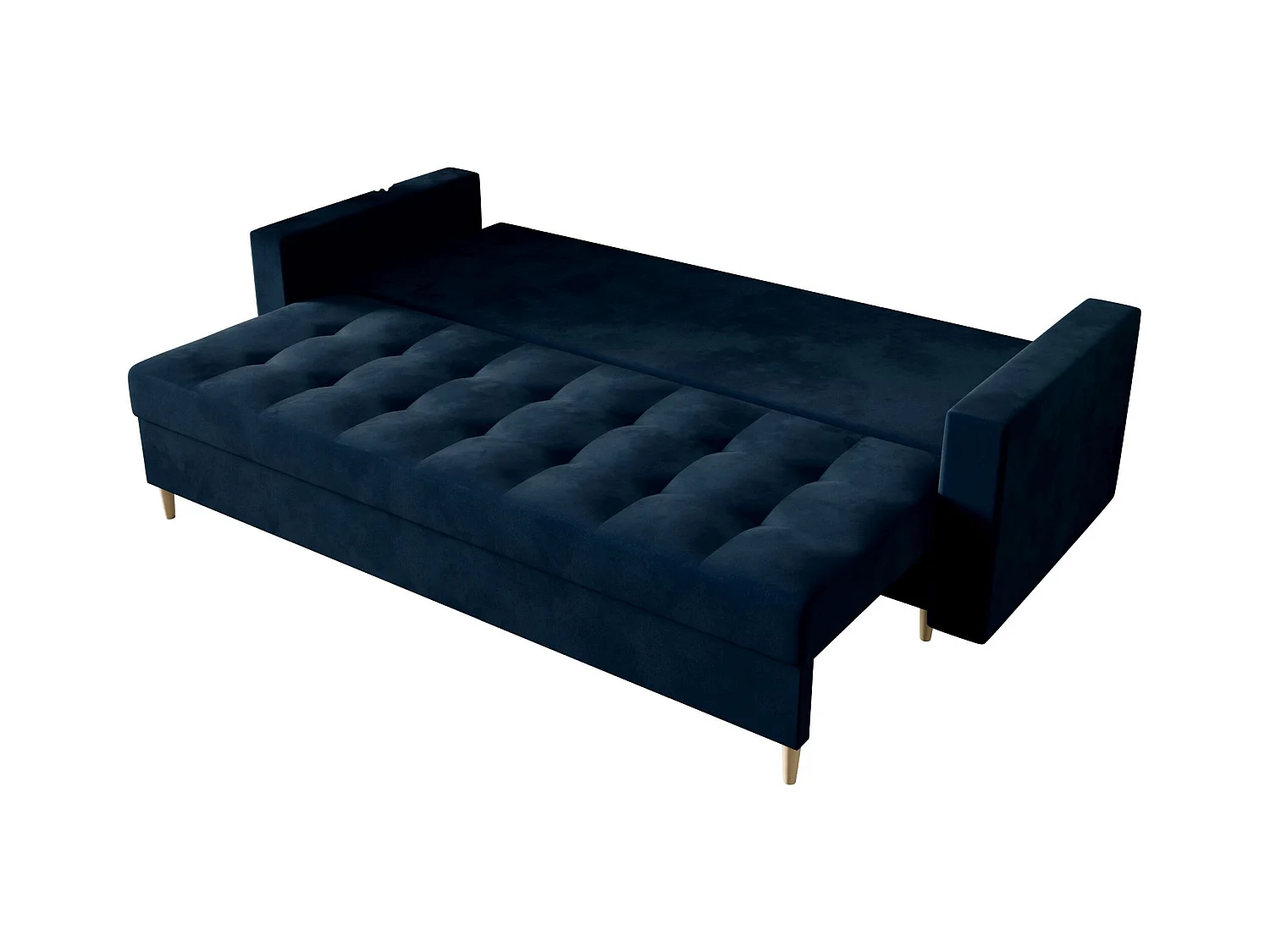 BEDANTE CANAPÉ SKANDI avec fonction lit ITAKA 11 Bleu foncé avec espace de rangement, coffre de lit, canapé de salon, sofa, canapé-lit, canapé avec coffre