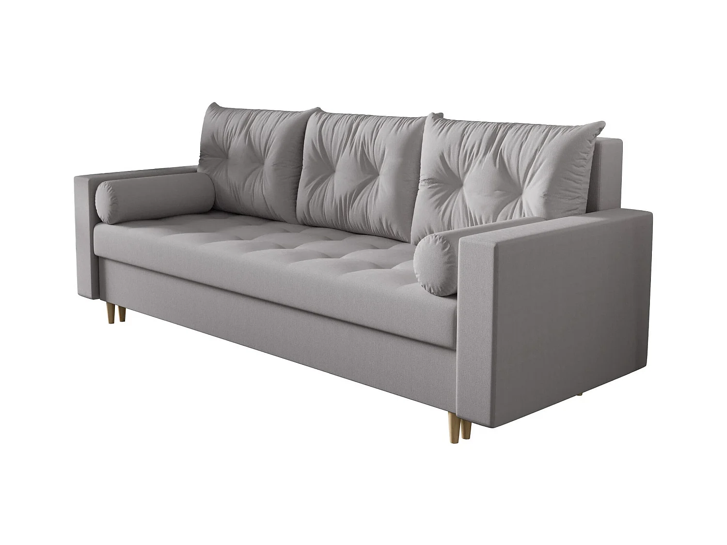 BEDANTE CANAPÉ SKANDI avec fonction lit COSMIC 160 Gris avec espace de rangement, coffre de lit, canapé de salon, sofa, canapé-lit, canapé avec coffre