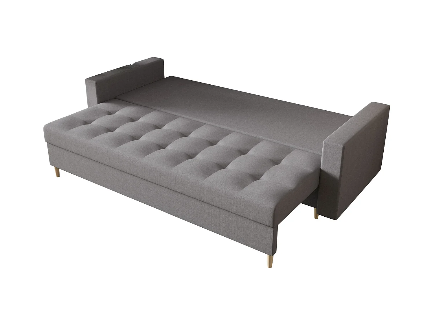 BEDANTE CANAPÉ SKANDI avec fonction lit COSMIC 160 Gris avec espace de rangement, coffre de lit, canapé de salon, sofa, canapé-lit, canapé avec coffre