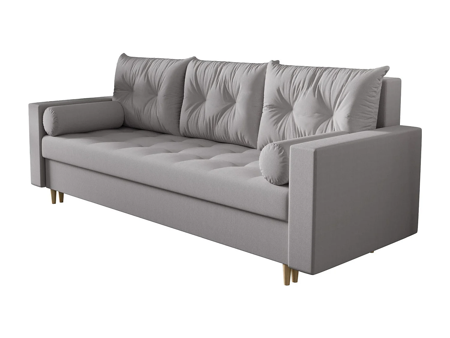 BEDANTE CANAPÉ SKANDI avec fonction lit COSMIC 160 Gris avec espace de rangement, coffre de lit, canapé de salon, sofa, canapé-lit, canapé avec coffre