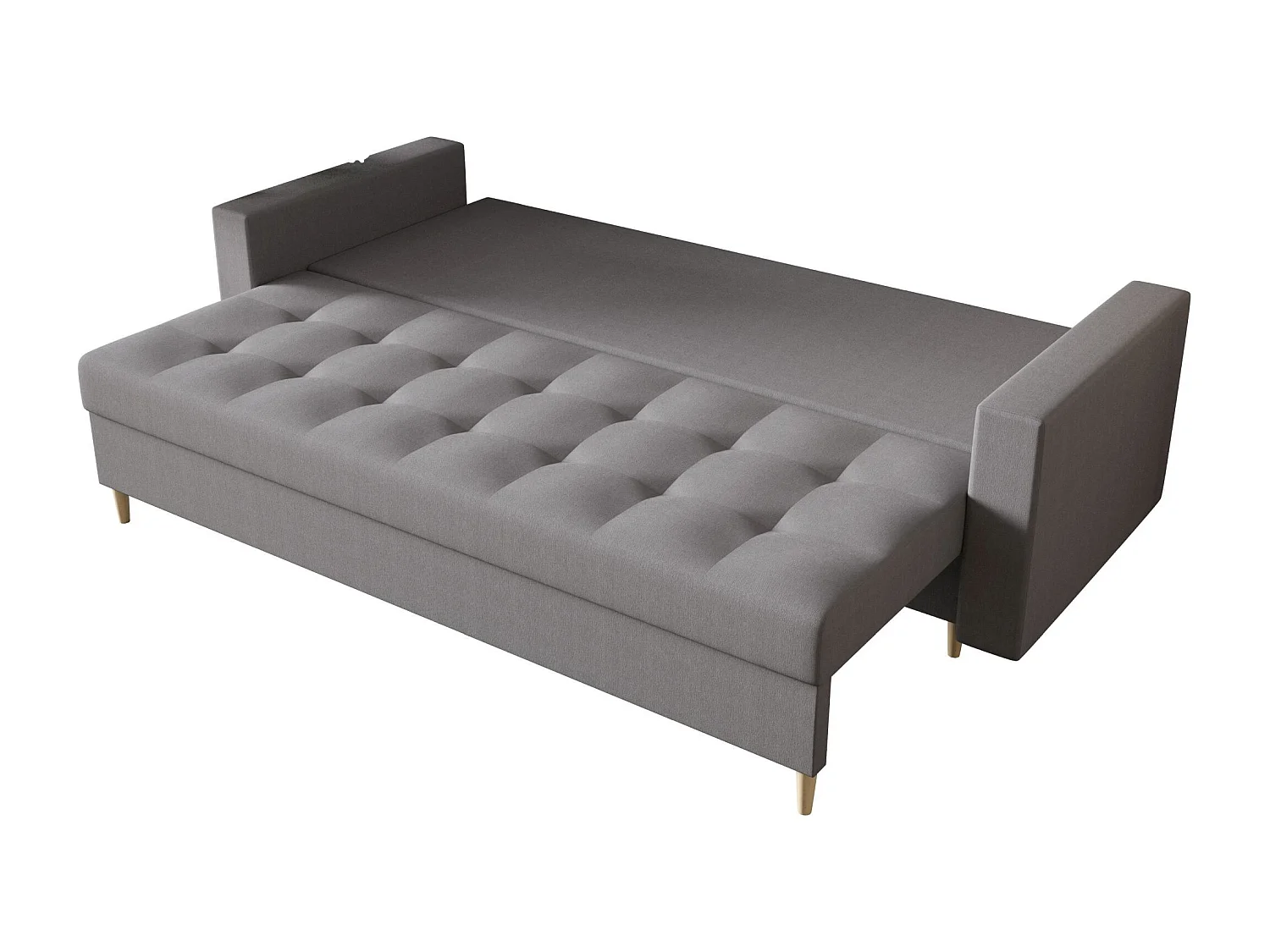 BEDANTE CANAPÉ SKANDI avec fonction lit COSMIC 160 Gris avec espace de rangement, coffre de lit, canapé de salon, sofa, canapé-lit, canapé avec coffre