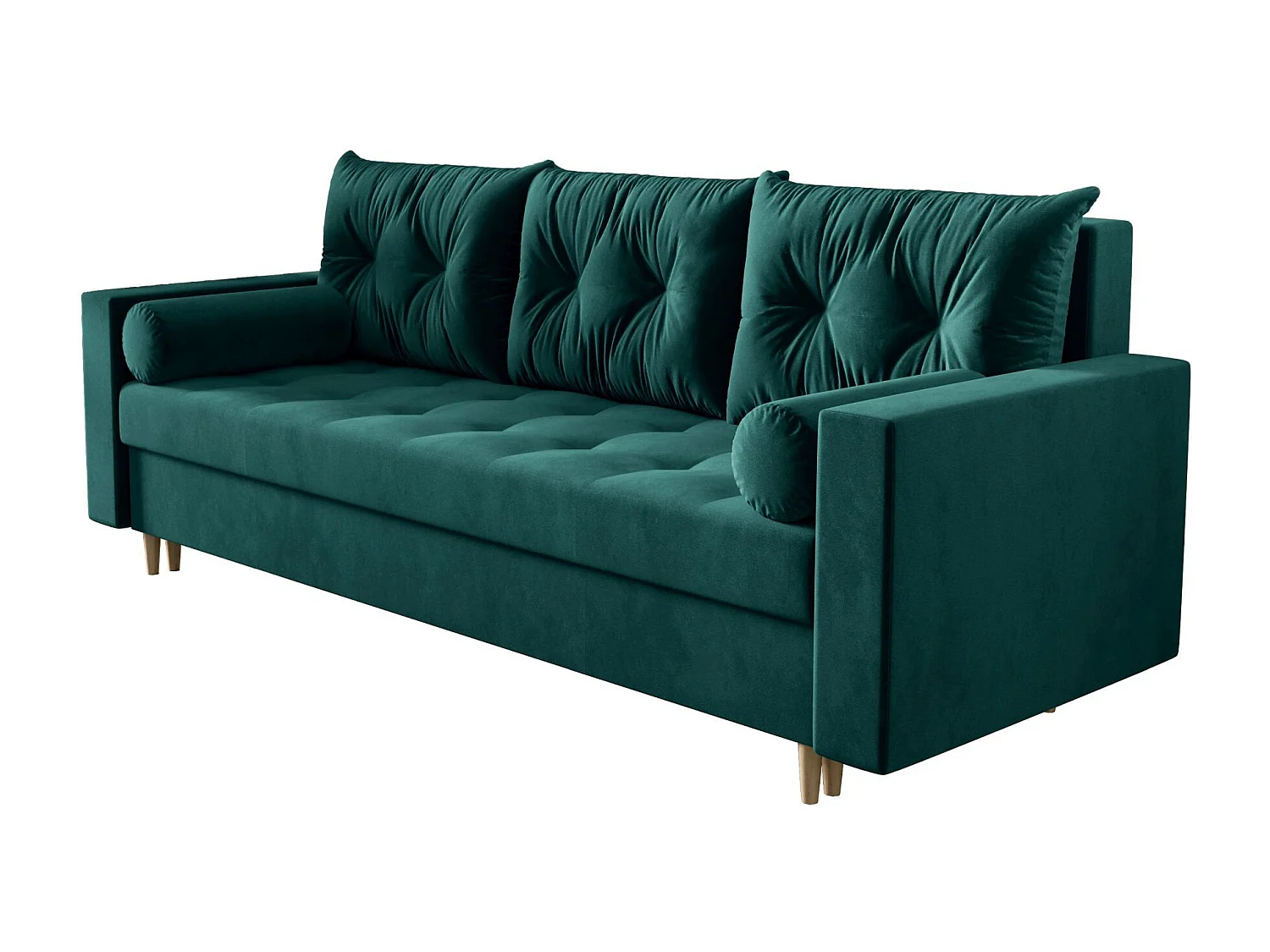 BEDANTE CANAPÉ SKANDI avec fonction lit ITAKA 39 Turquoise avec espace de rangement, coffre de lit, canapé de salon, sofa, canapé-lit, canapé avec coffre