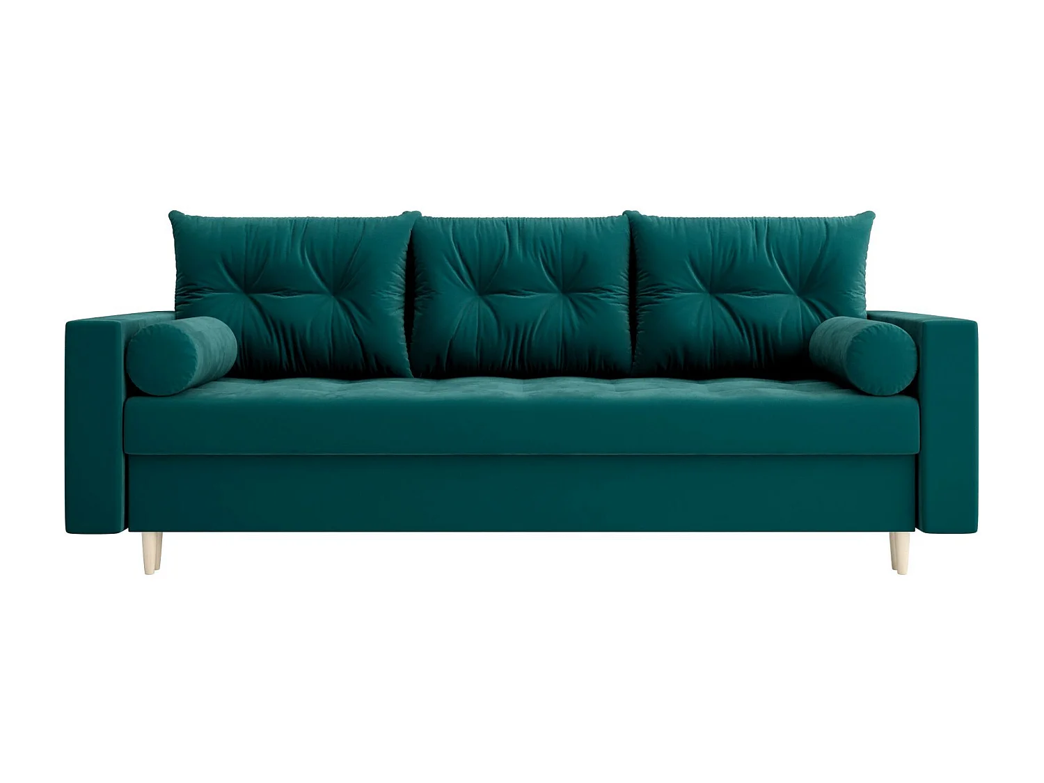 BEDANTE CANAPÉ SKANDI avec fonction lit ITAKA 39 Turquoise avec espace de rangement, coffre de lit, canapé de salon, sofa, canapé-lit, canapé avec coffre