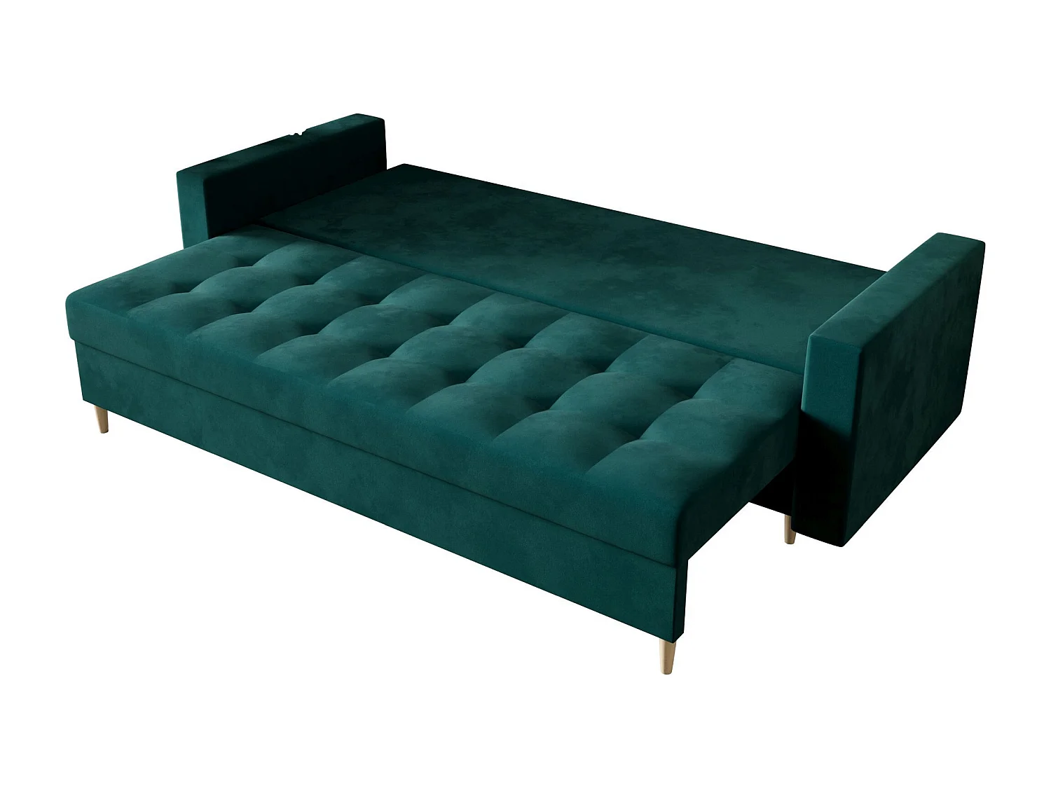 BEDANTE CANAPÉ SKANDI avec fonction lit ITAKA 39 Turquoise avec espace de rangement, coffre de lit, canapé de salon, sofa, canapé-lit, canapé avec coffre
