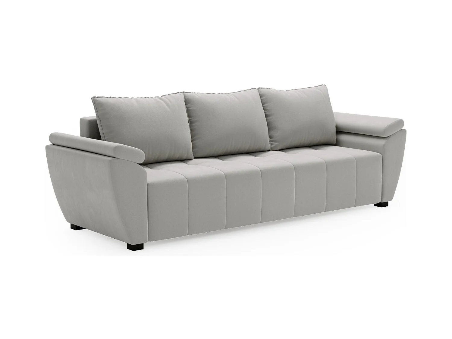 BEDANTE CANAPÉ ZEUS avec fonction lit MONOLITH 84 Gris clair avec espace de rangement, coffre de lit, canapé de salon, sofa, canapé-lit, canapé avec coffre