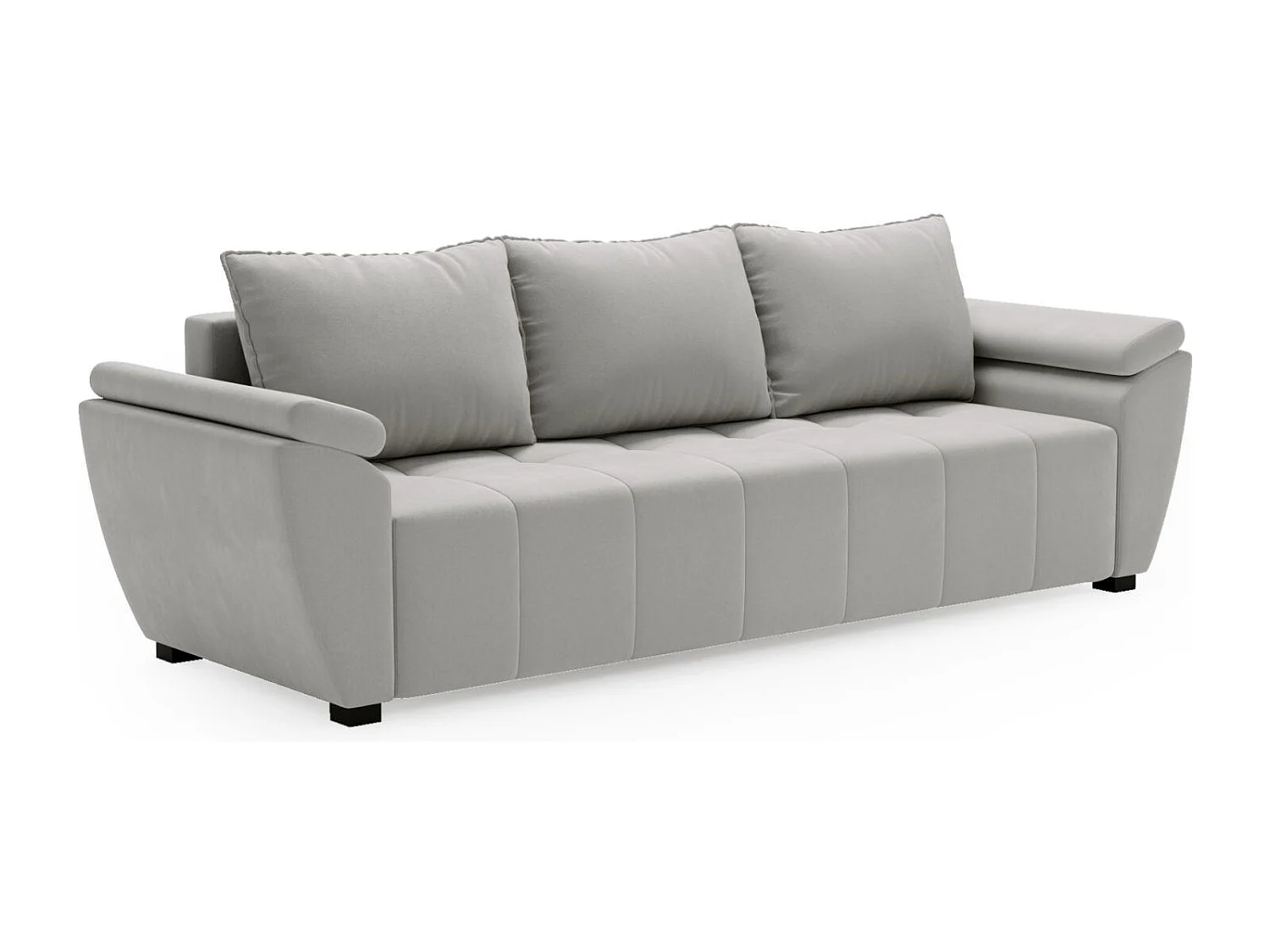 BEDANTE CANAPÉ ZEUS avec fonction lit MONOLITH 84 Gris clair avec espace de rangement, coffre de lit, canapé de salon, sofa, canapé-lit, canapé avec coffre