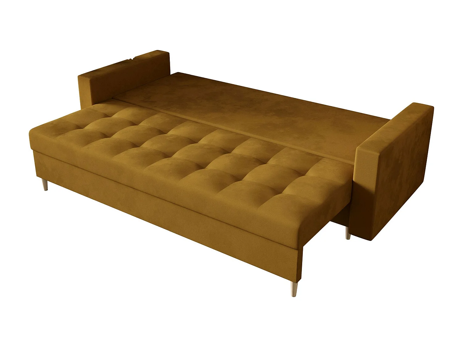 BEDANTE CANAPÉ SKANDI avec fonction lit ITAKA 33 Sable avec espace de rangement, coffre de lit, canapé de salon, sofa, canapé-lit, canapé avec coffre