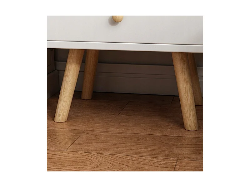 Table de chevet avec 2 tiroirs, étagère pour chambre à coucher