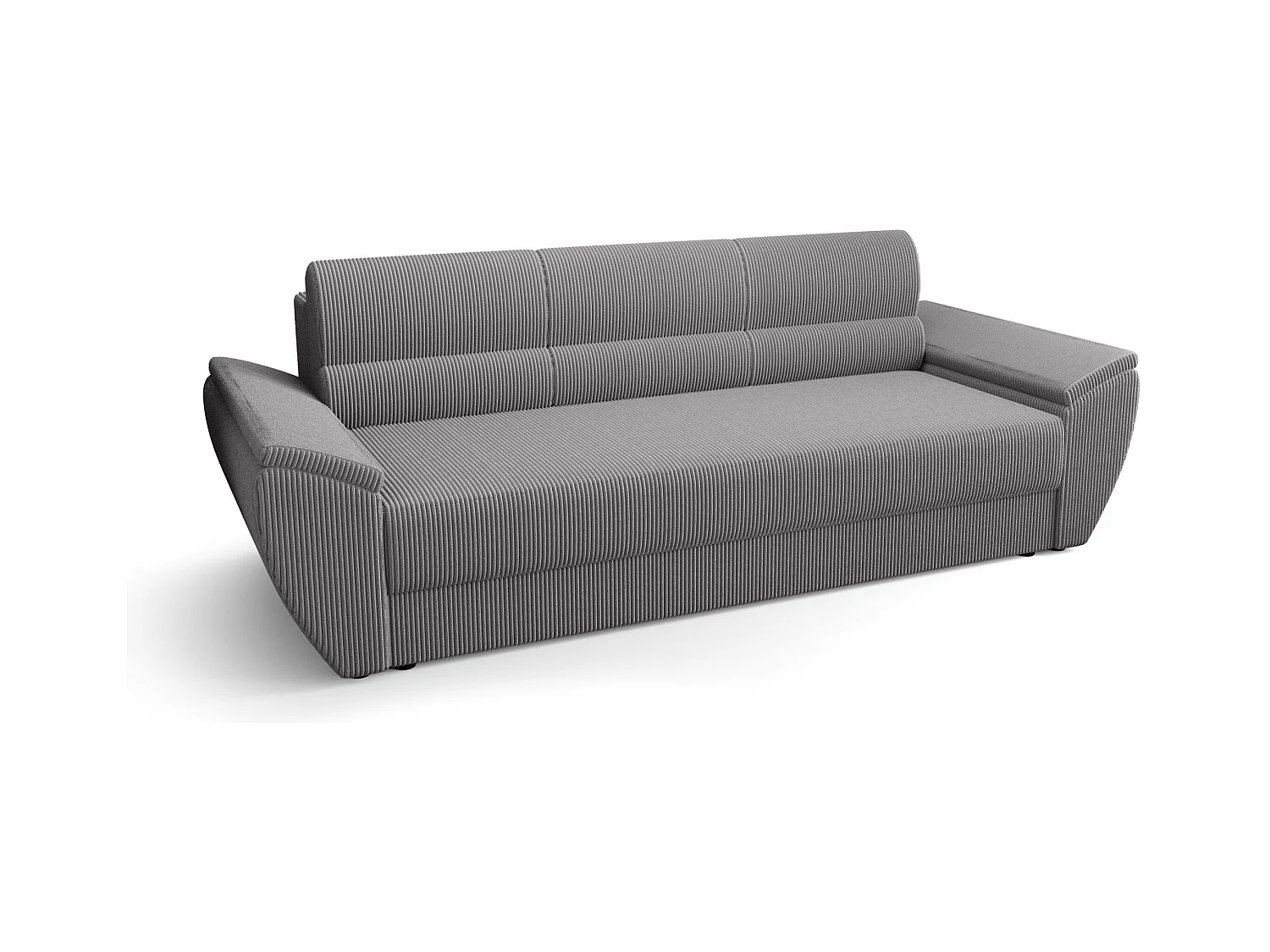 BEDANTE CANAPÉ REBI BIS avec fonction lit POSO 110 Gris clair avec espace de rangement, coffre de lit, canapé de salon, sofa, canapé-lit, canapé avec coffre