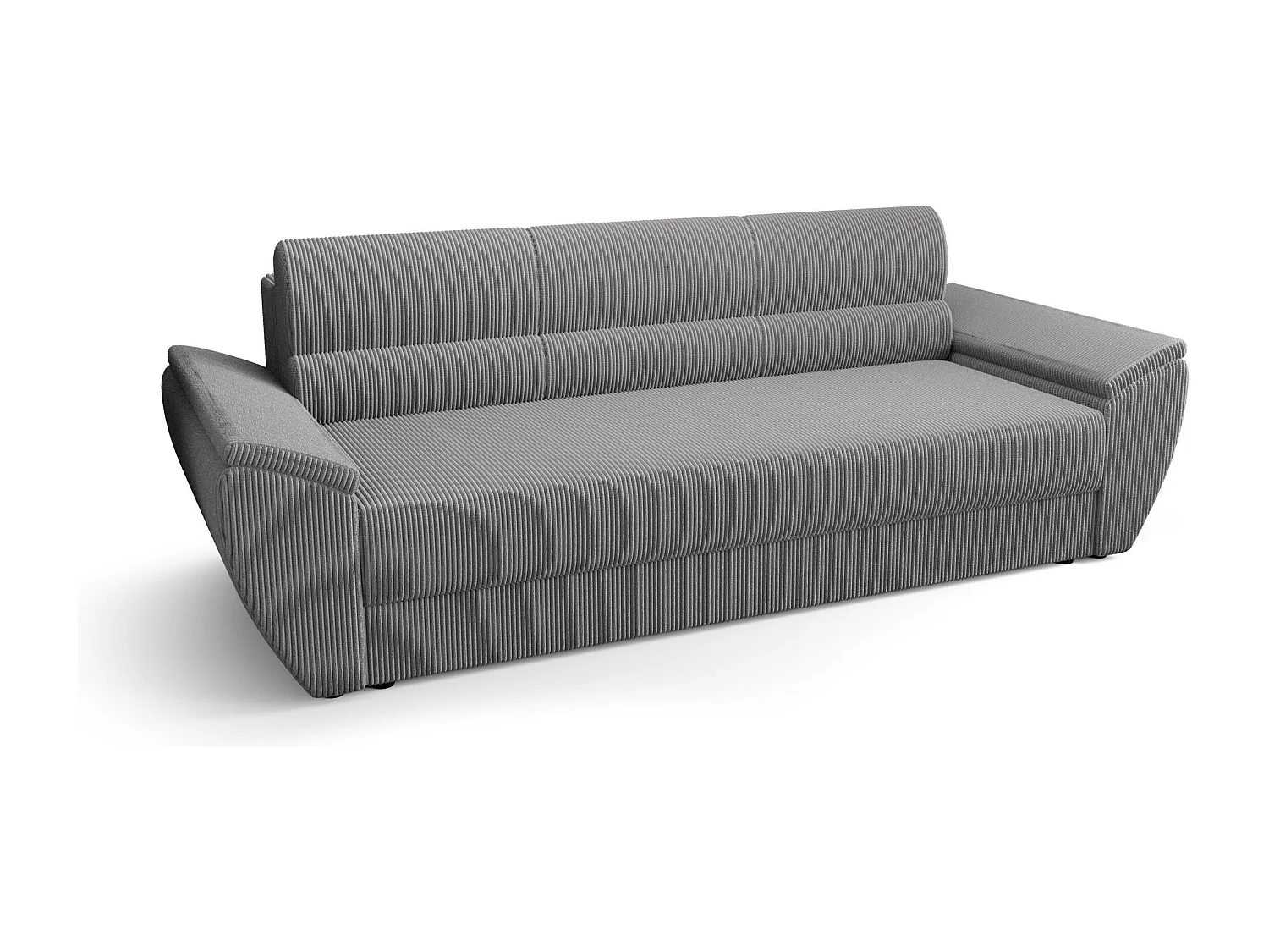 BEDANTE CANAPÉ REBI BIS avec fonction lit POSO 110 Gris clair avec espace de rangement, coffre de lit, canapé de salon, sofa, canapé-lit, canapé avec coffre