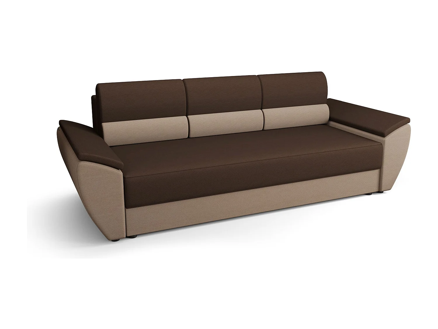 BEDANTE SOFA REBI BIS mit Schlaffunktion RAINBOW 20+05 Braun/Beige mit Stauraum Bettkasten Wohnzimmersofa Couch Sofa Bettsofa Bettkasten Bettcouch