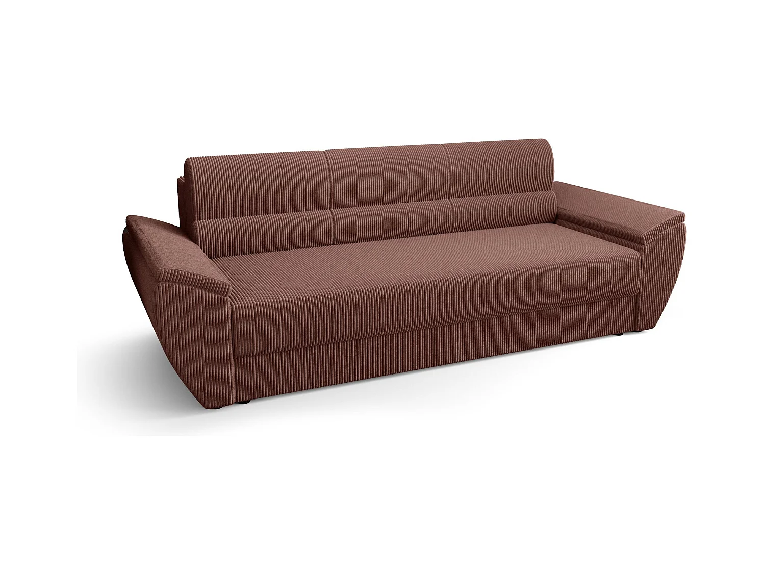BEDANTE CANAPÉ REBI BIS avec fonction lit POSO 29 Marron avec espace de rangement, coffre de lit, canapé de salon, sofa, canapé-lit, canapé avec coffre