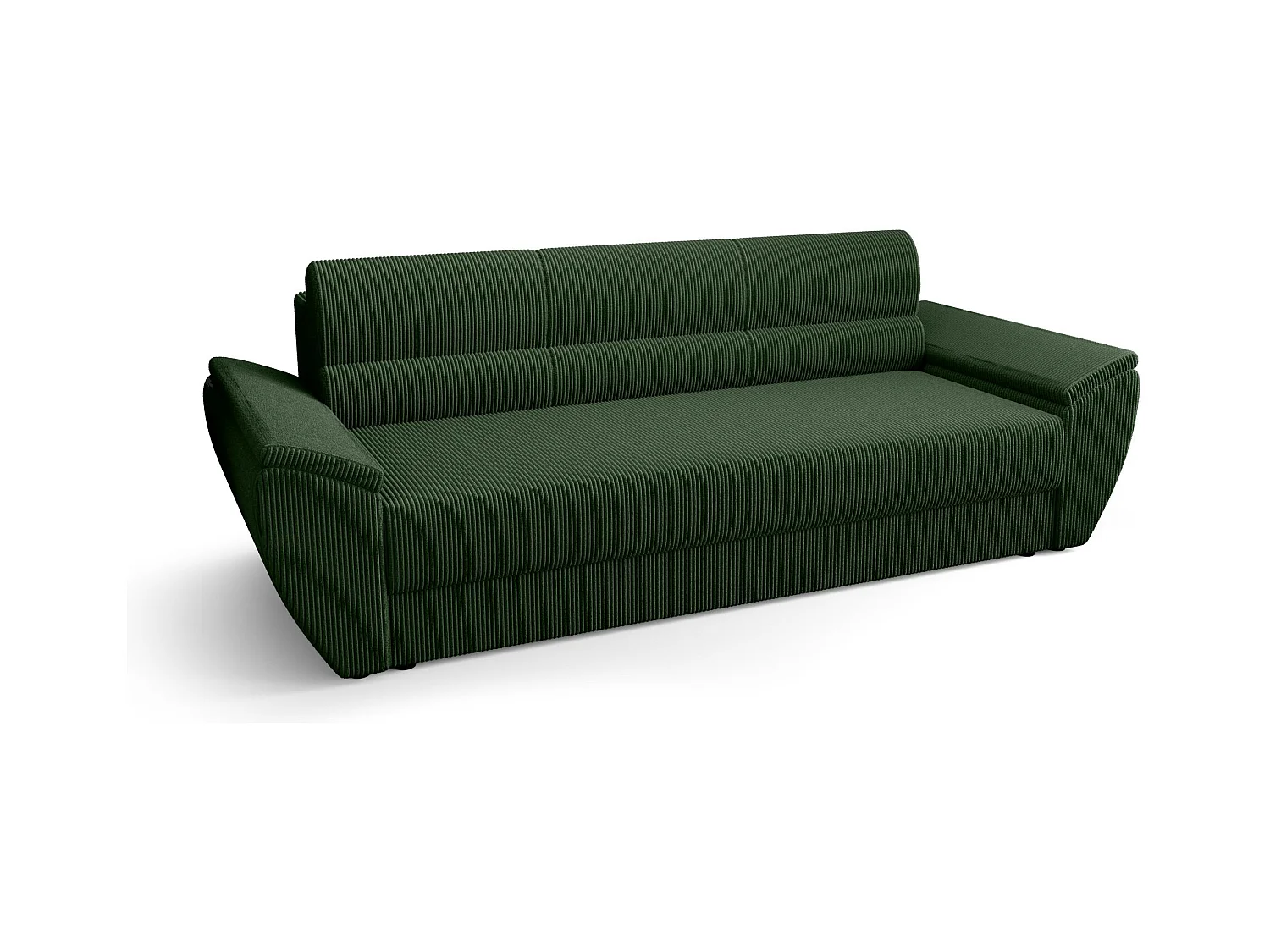 BEDANTE CANAPÉ REBI BIS avec fonction lit POSO 14 Vert foncé avec espace de rangement, coffre de lit, canapé de salon, sofa, canapé-lit, canapé avec coffre