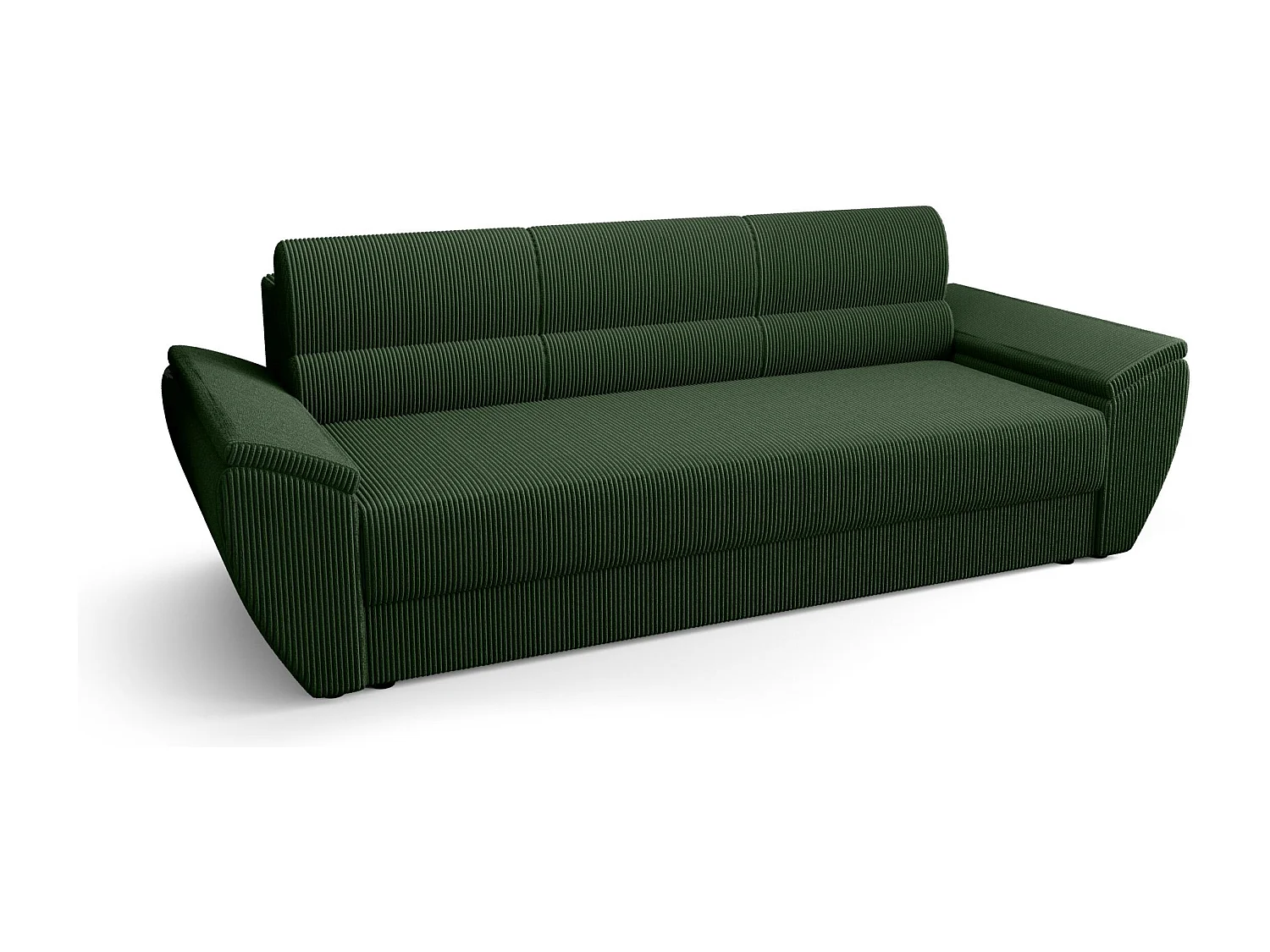 BEDANTE CANAPÉ REBI BIS avec fonction lit POSO 14 Vert foncé avec espace de rangement, coffre de lit, canapé de salon, sofa, canapé-lit, canapé avec coffre