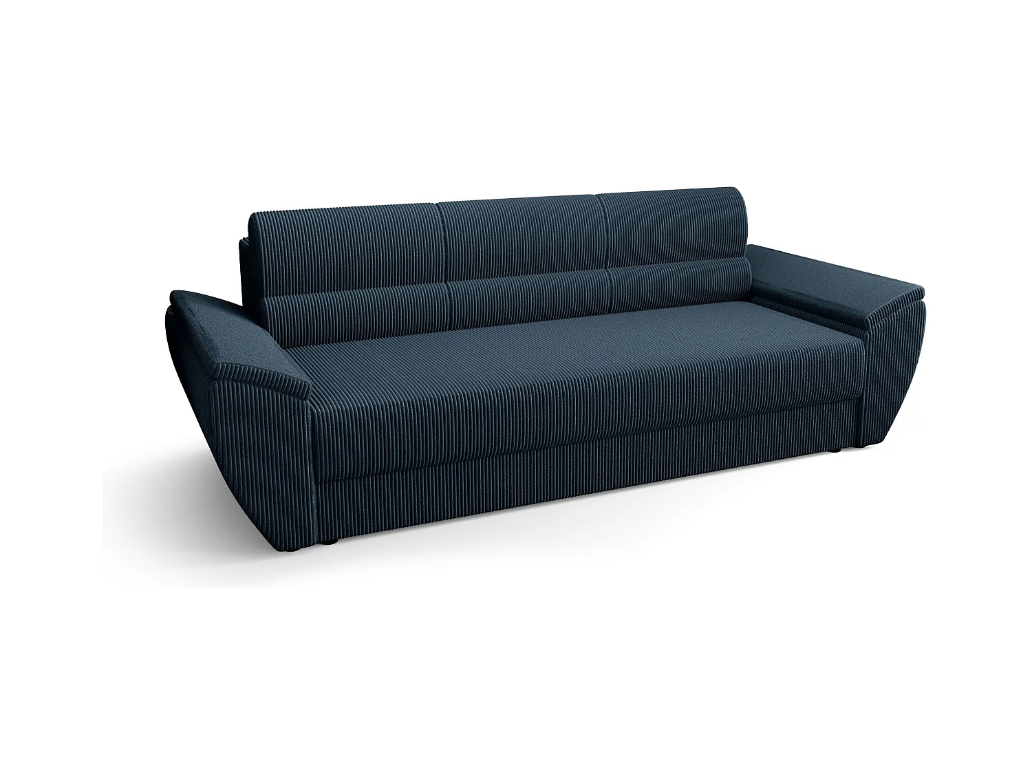 BEDANTE CANAPÉ REBI BIS avec fonction lit POSO 05 Bleu foncé avec espace de rangement, coffre de lit, canapé de salon, sofa, canapé-lit, canapé avec coffre
