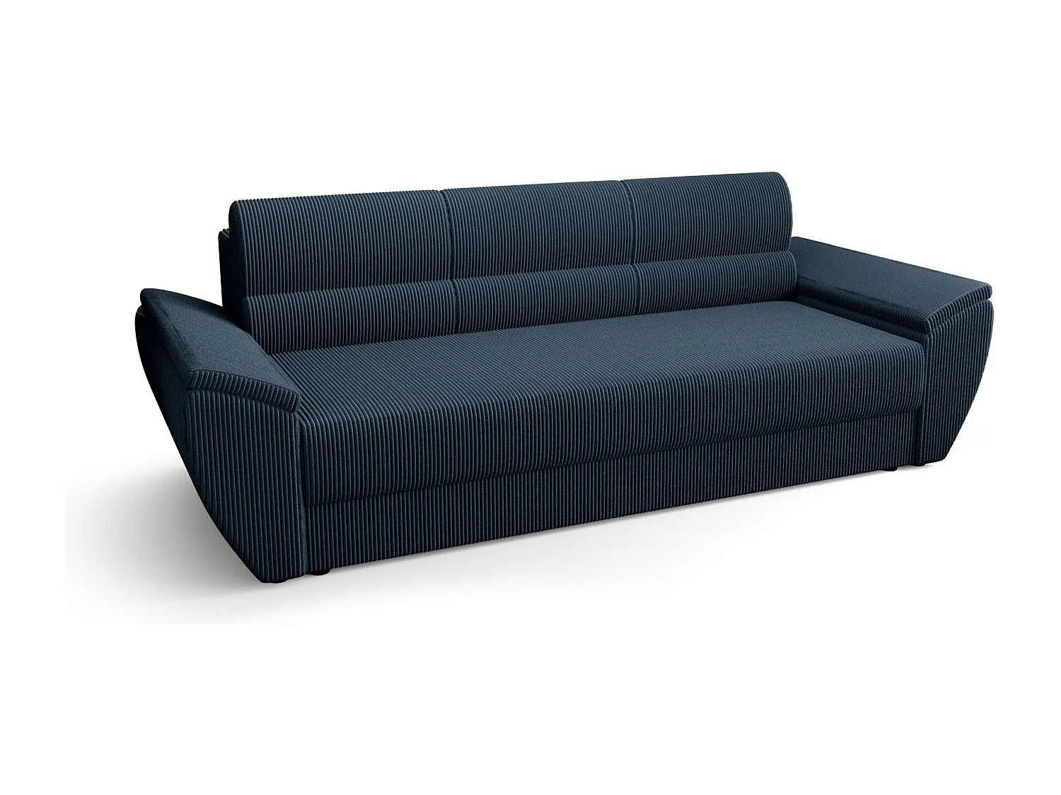 BEDANTE CANAPÉ REBI BIS avec fonction lit POSO 05 Bleu foncé avec espace de rangement, coffre de lit, canapé de salon, sofa, canapé-lit, canapé avec coffre