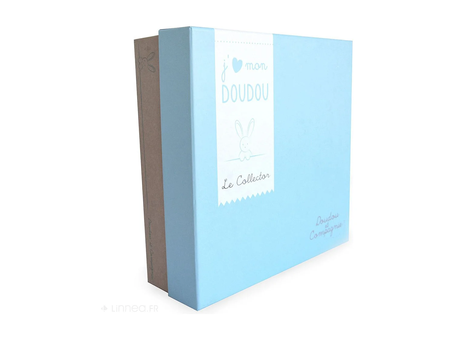 Doudou ours 24 cm en 100 % polyester collection COLLECTOR bleu