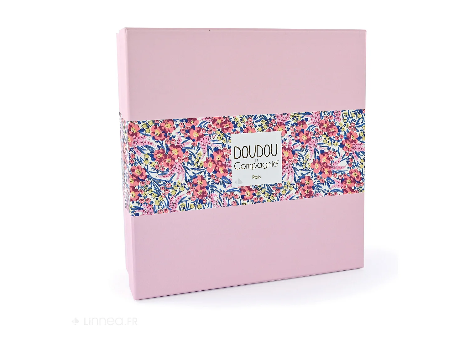 Doudou pétale 27 cm polyester BOH'AIME faon rose multicolore