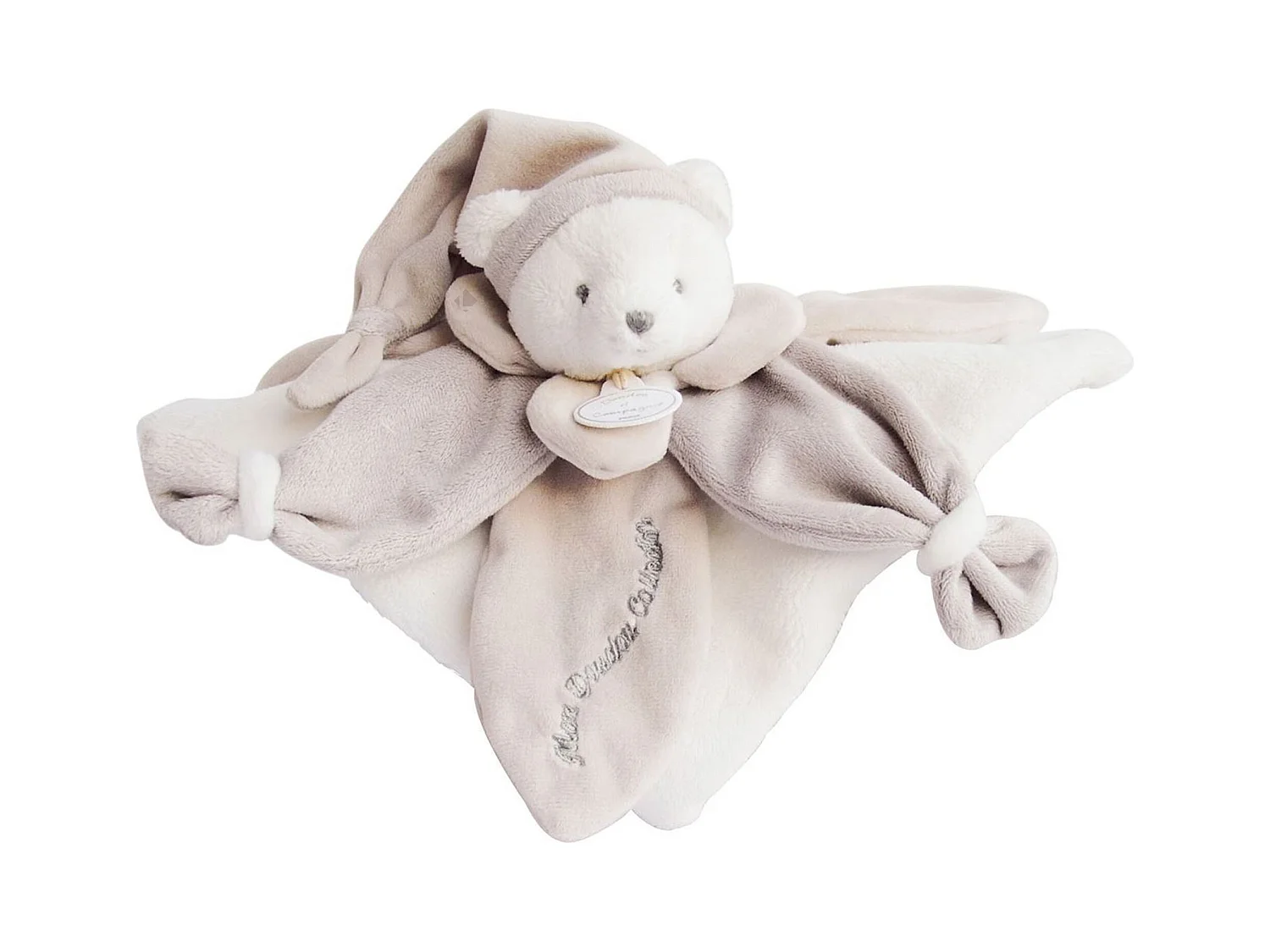 Doudou ours 24 cm 100 % polyester collection COLLECTOR taupe